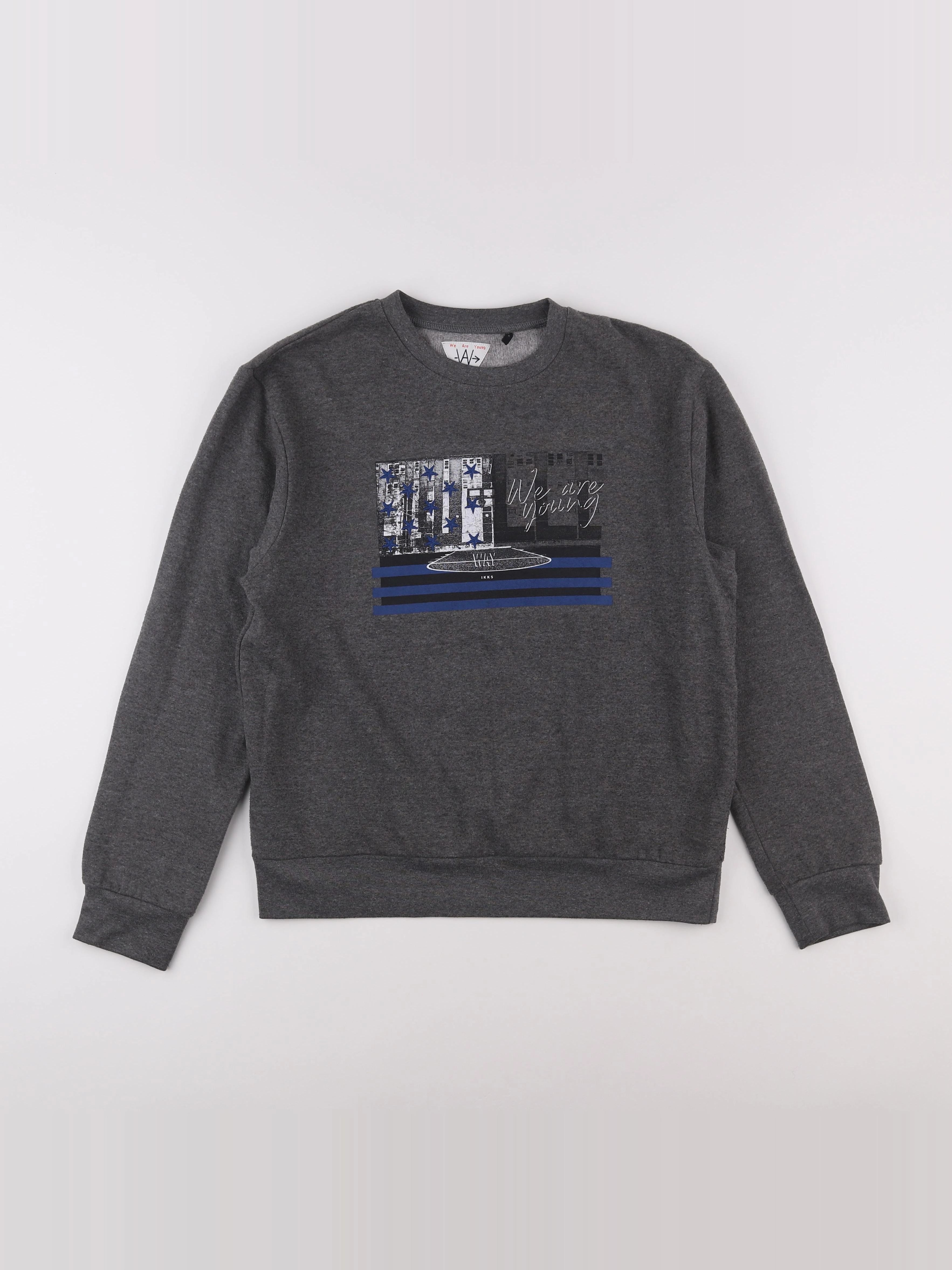 IKKS - sweat gris - 14 ans