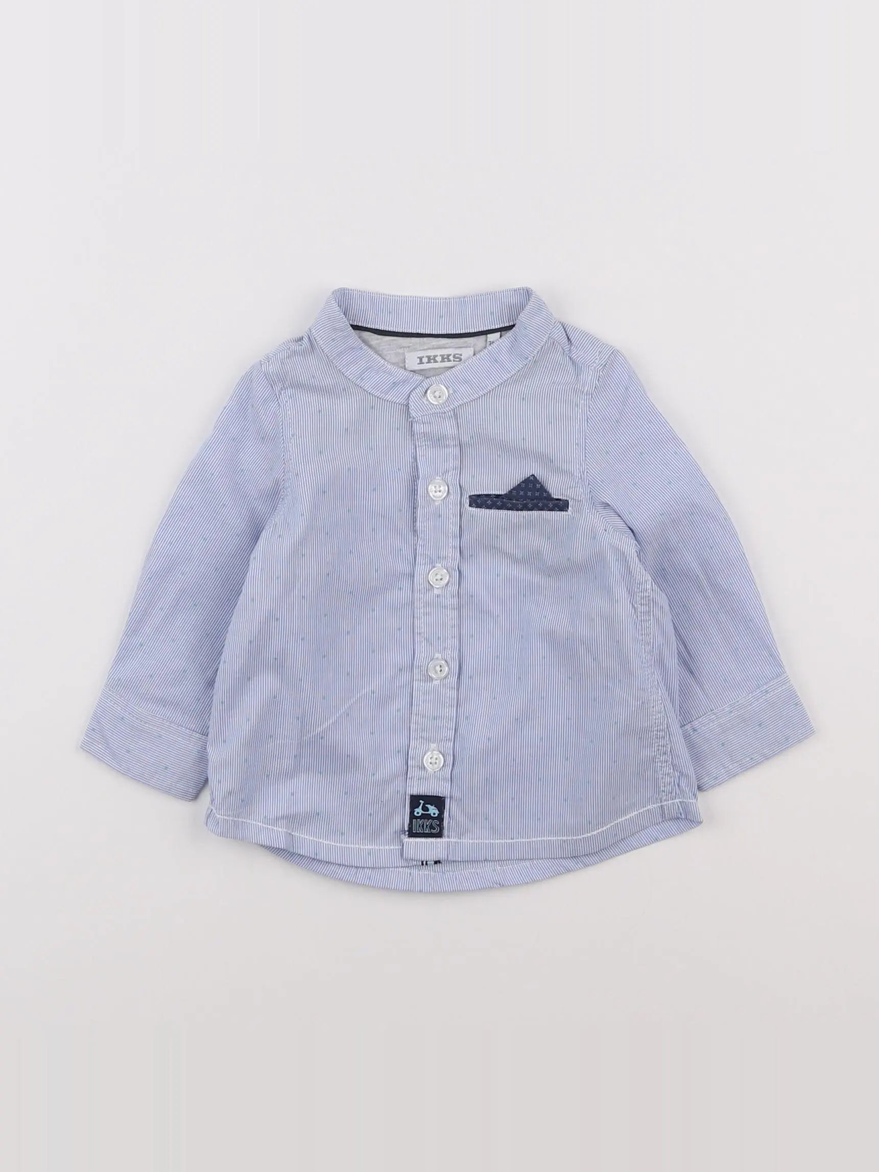 IKKS - chemise blanc, bleu - 3 mois