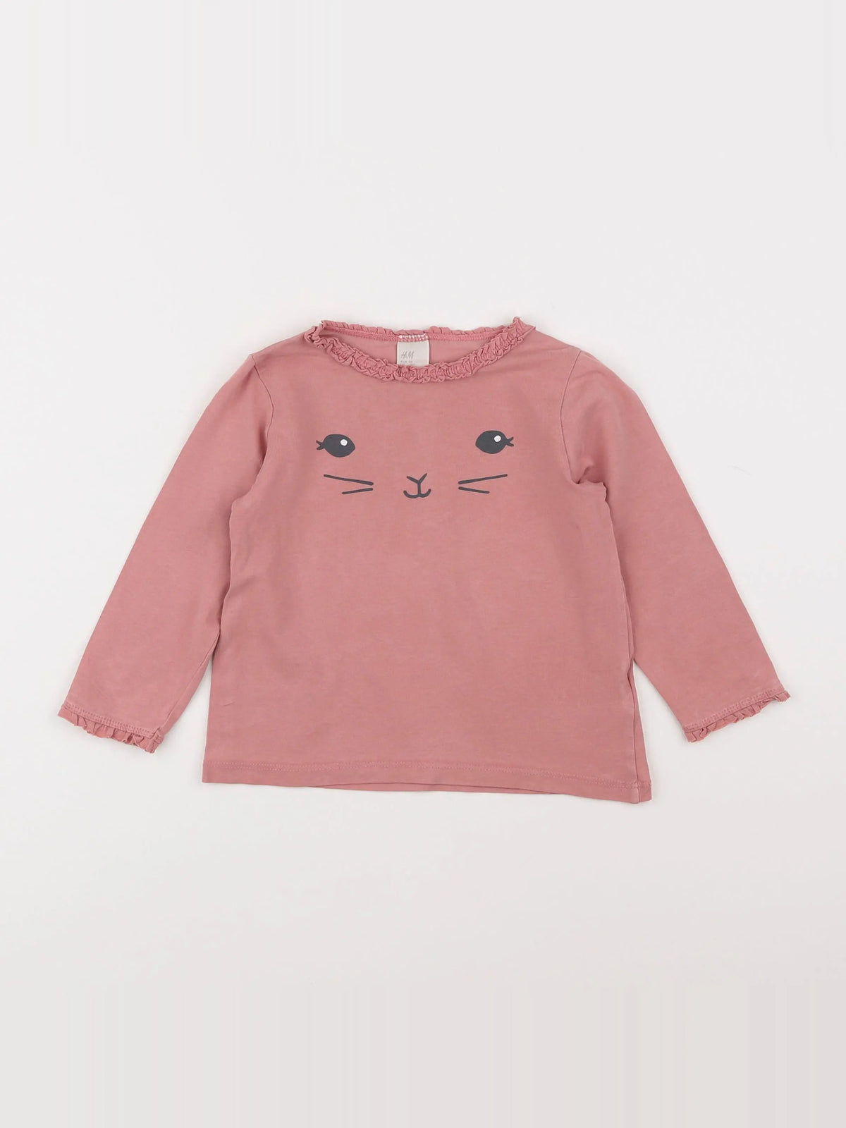 H&M - tee-shirt rose - 12/18 mois