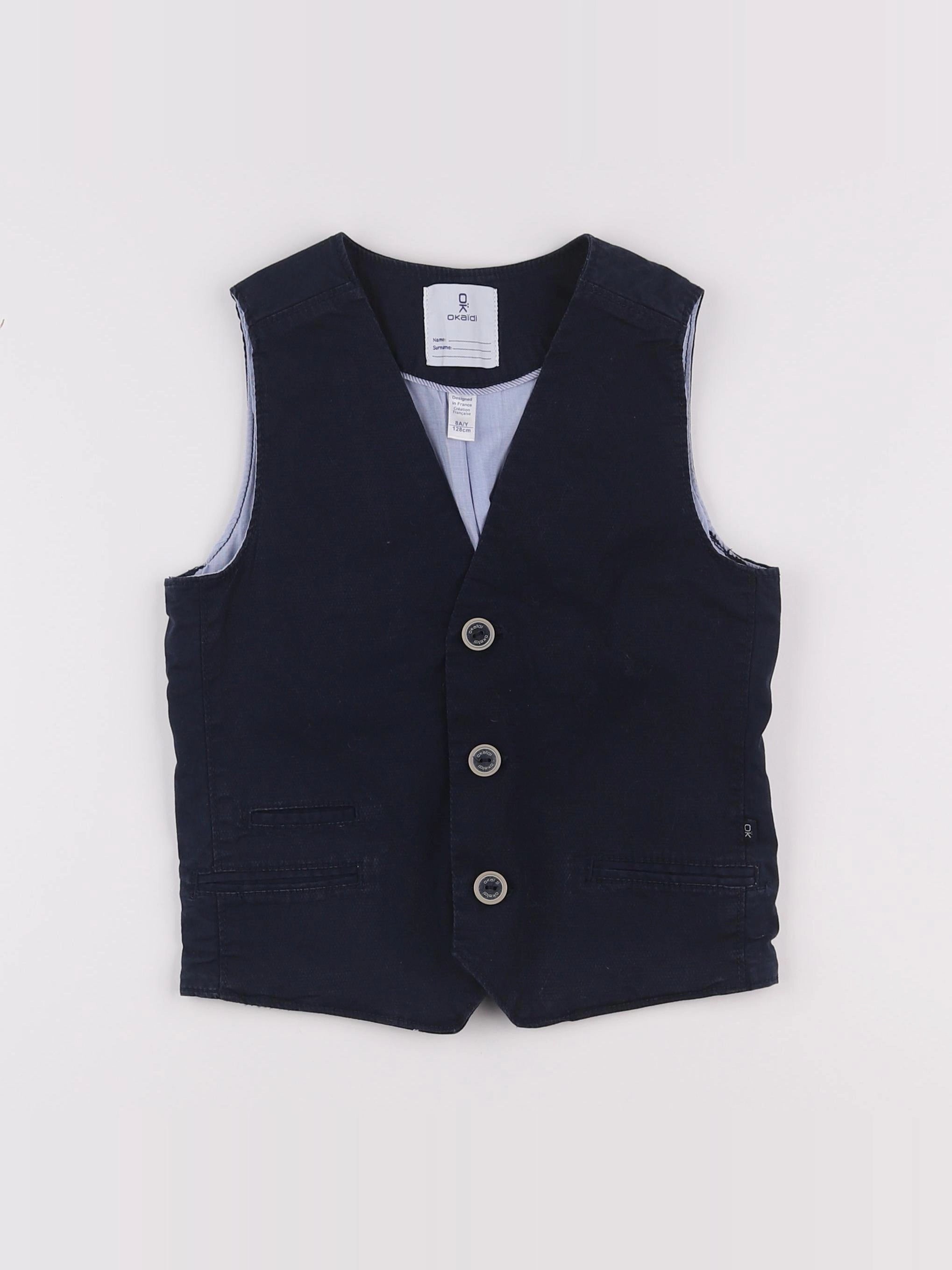 Okaidi - gilet bleu - 8 ans
