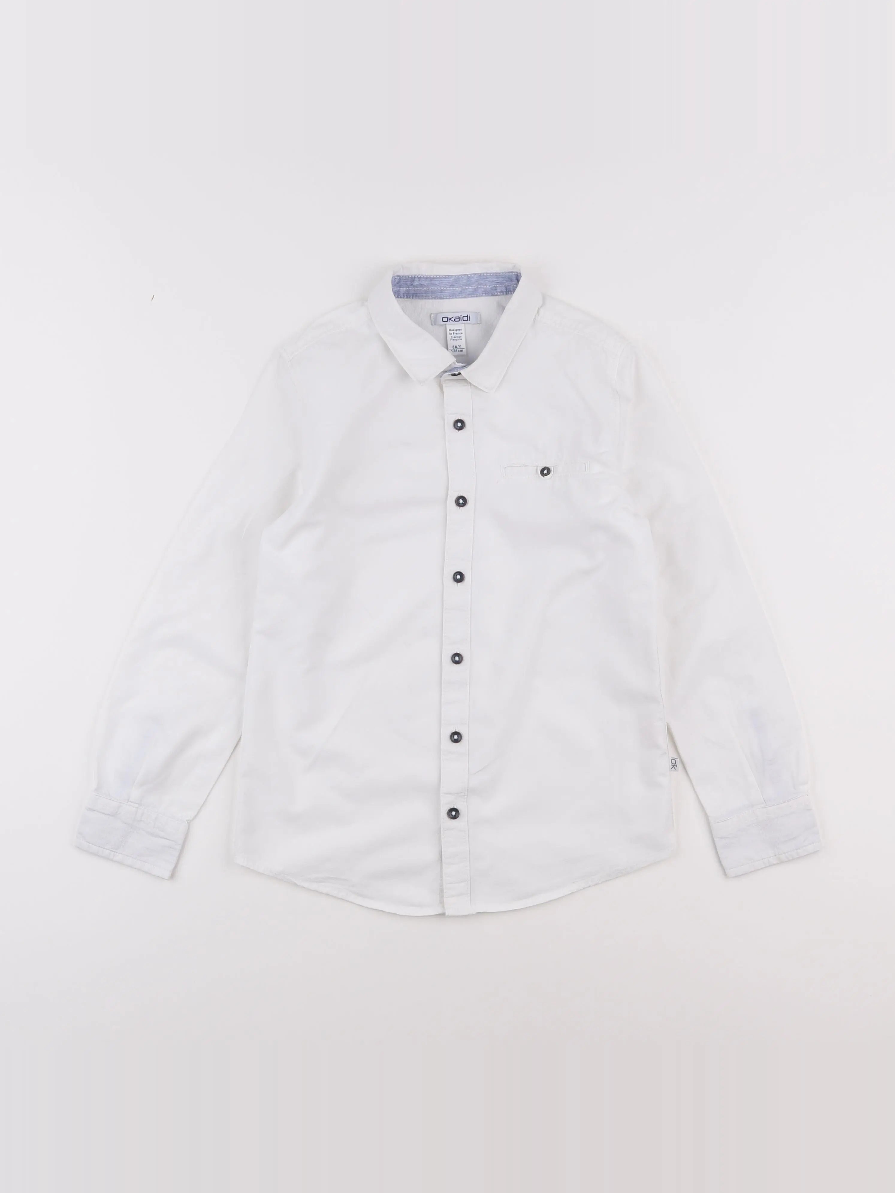 Okaidi - chemise blanc - 8 ans