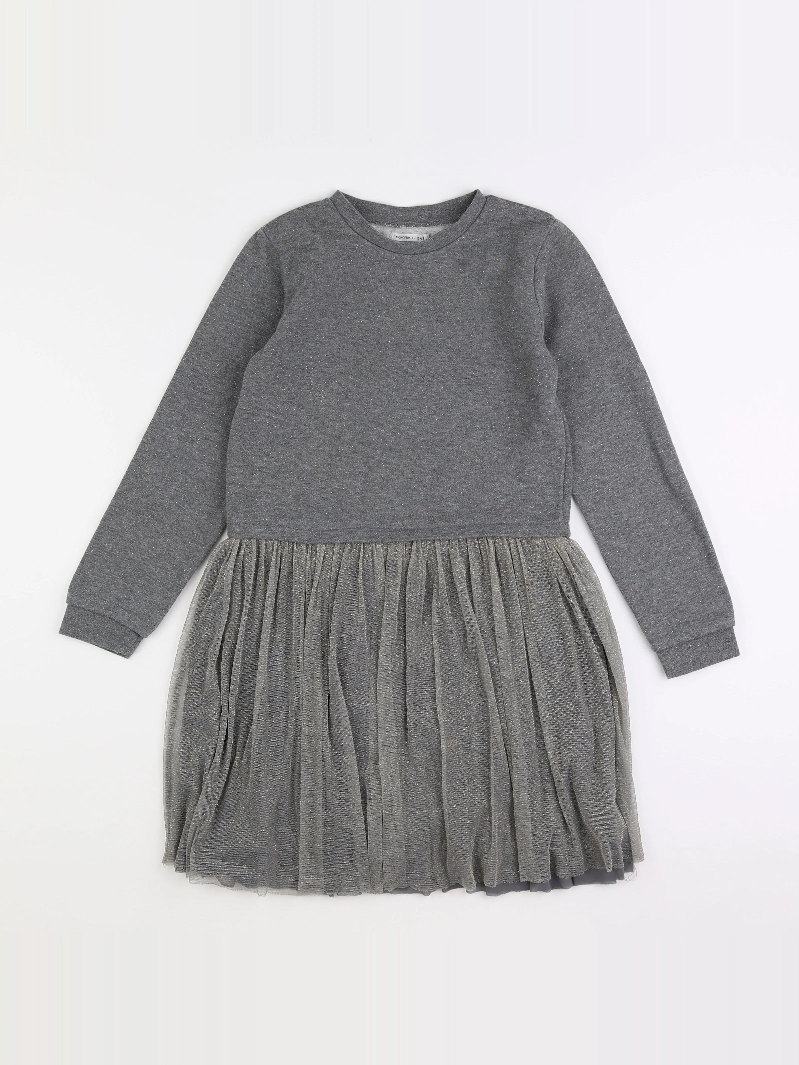 Monoprix - robe gris - 12 ans