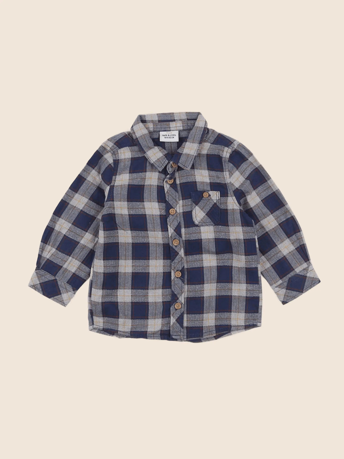 Tape à l'oeil - chemise bleu - 6 mois