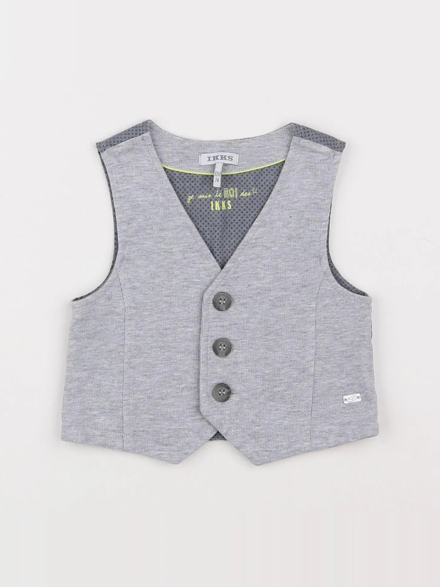 IKKS - gilet gris - 12 mois