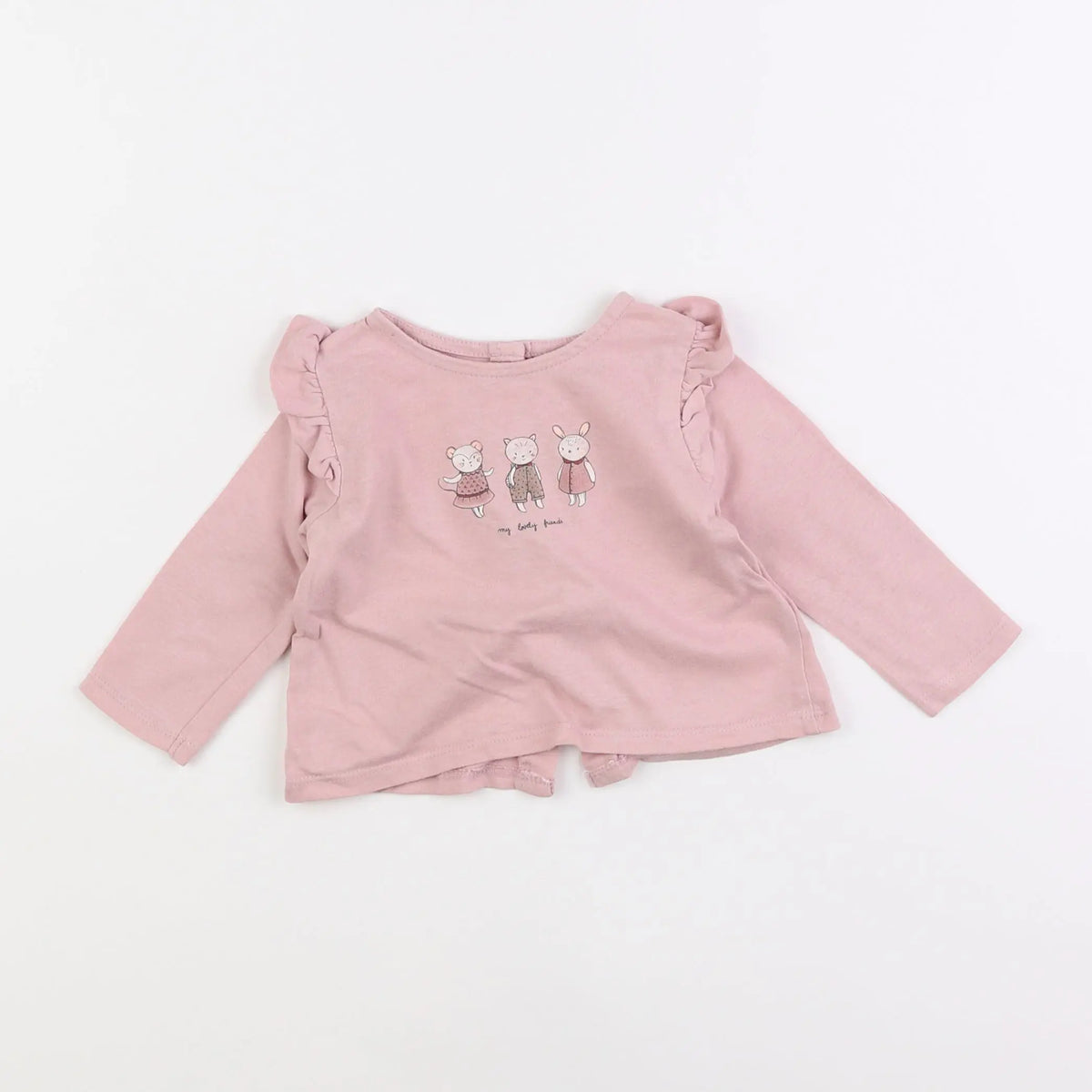 Vertbaudet - tee-shirt rose - 6 mois