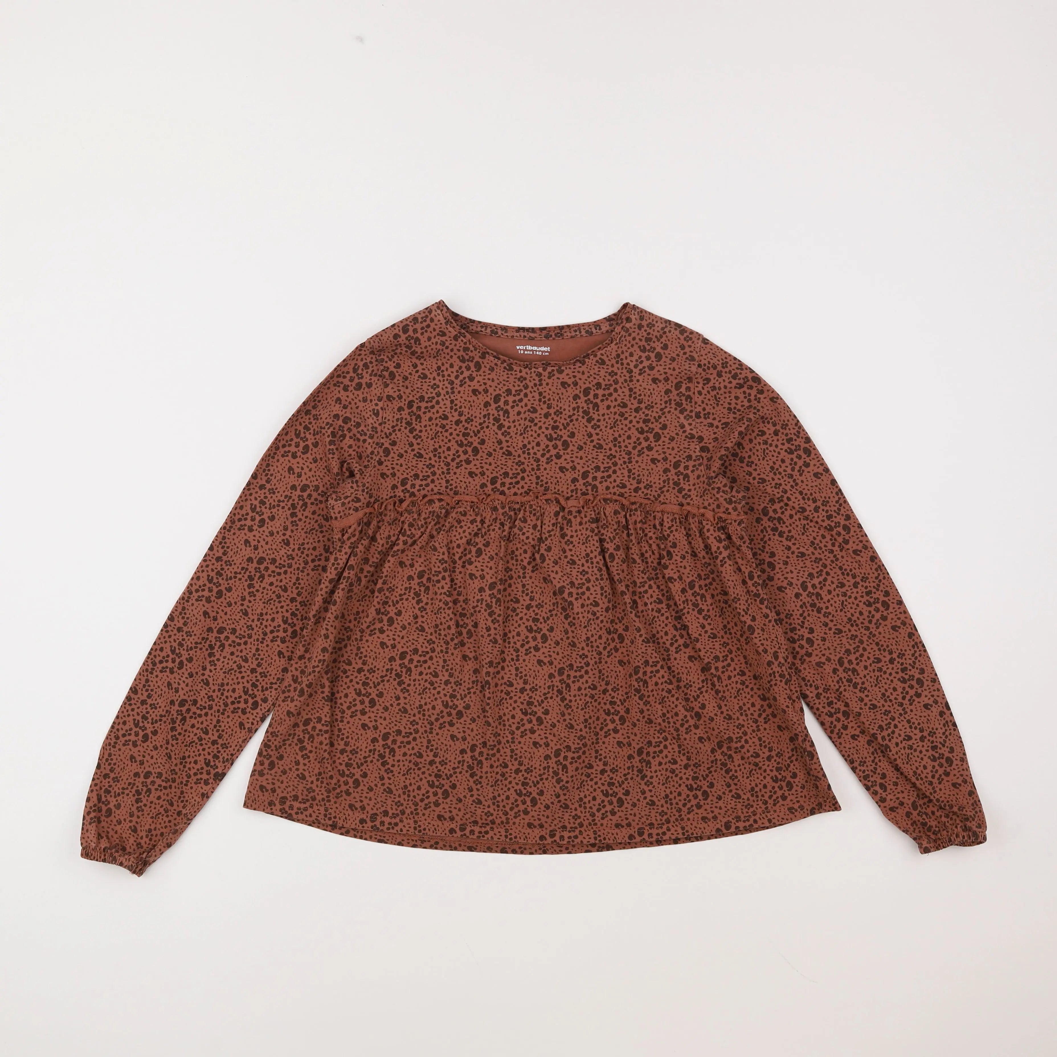 Vertbaudet - tee-shirt marron - 10 ans
