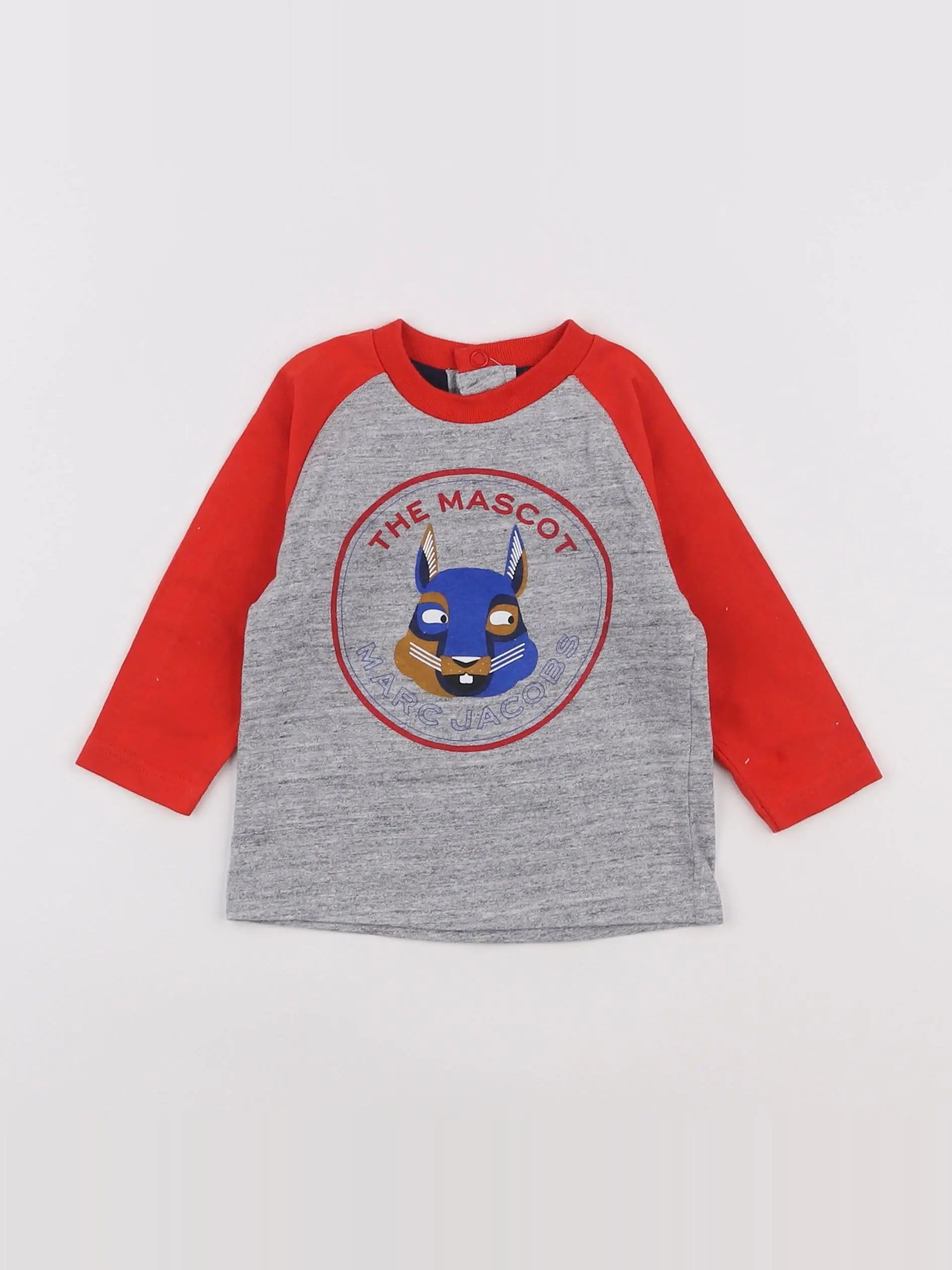 Little marc jacobs - tee-shirt gris, rouge - 6 mois