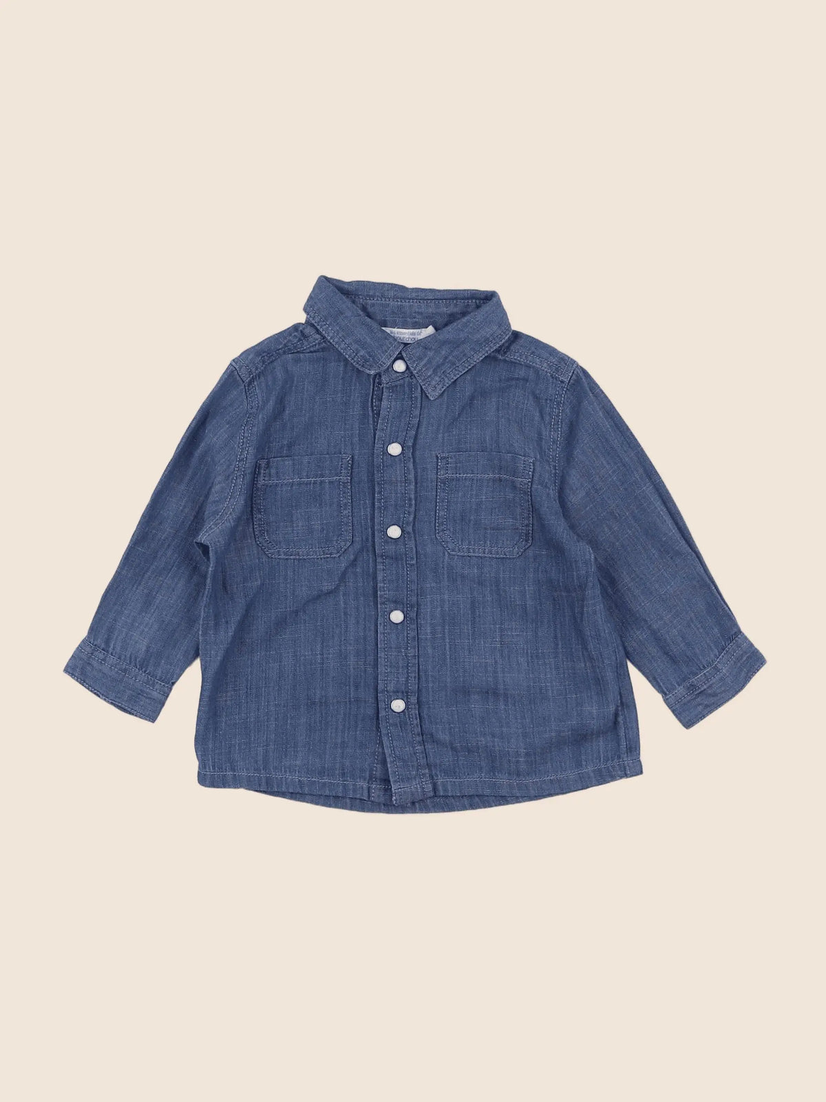 Boutchou - chemise bleu - 6 mois