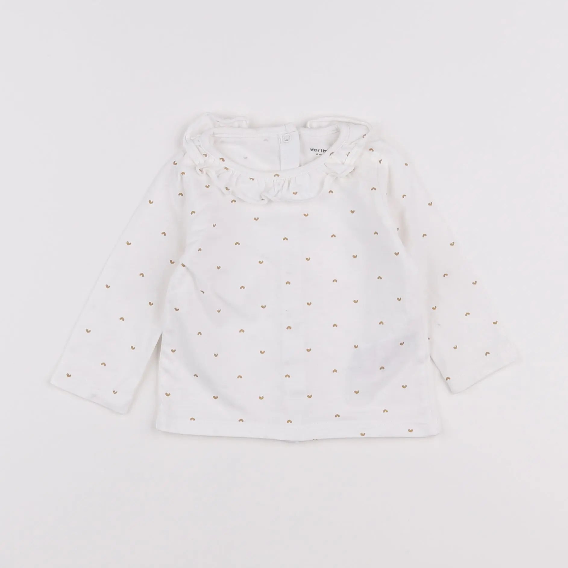 Vertbaudet - tee-shirt blanc - 6 mois