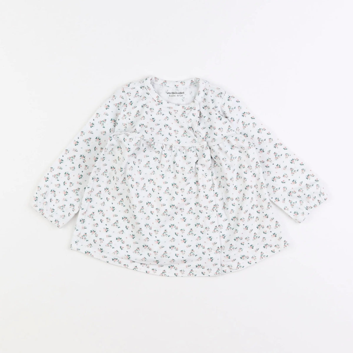 Vertbaudet - tee-shirt blanc - 6 mois