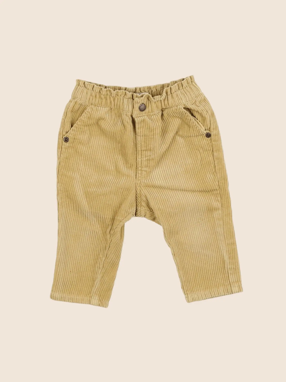 Vertbaudet - pantalon jaune - 6 mois
