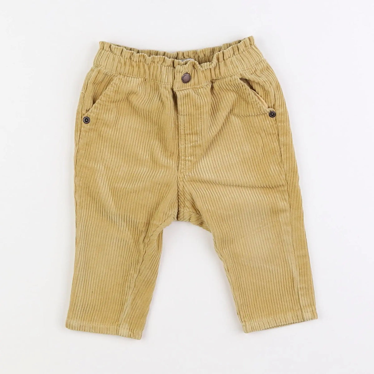 Vertbaudet - pantalon jaune - 6 mois