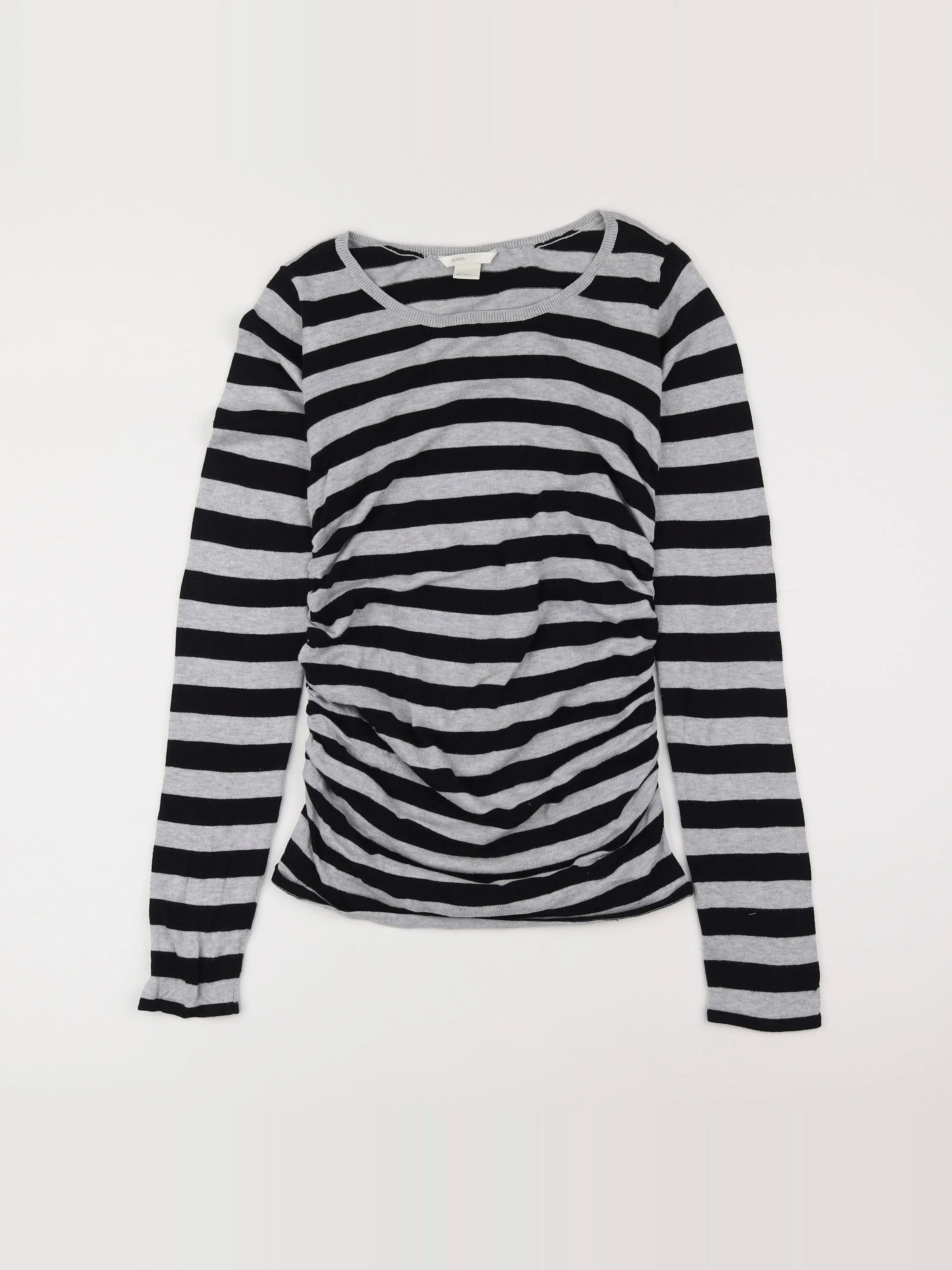 H&M - pull grossesse gris - 34