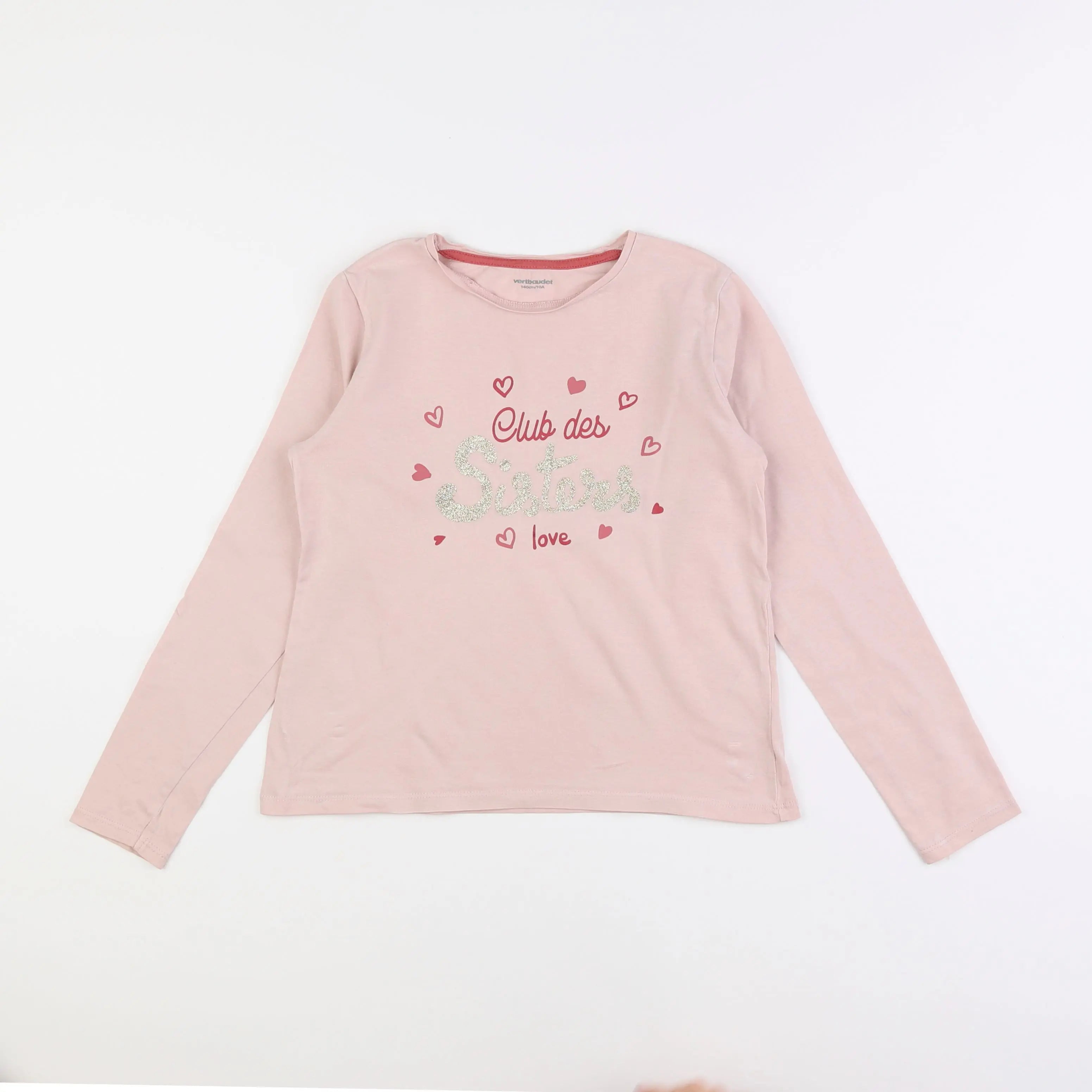 Vertbaudet - tee-shirt rose - 10 ans