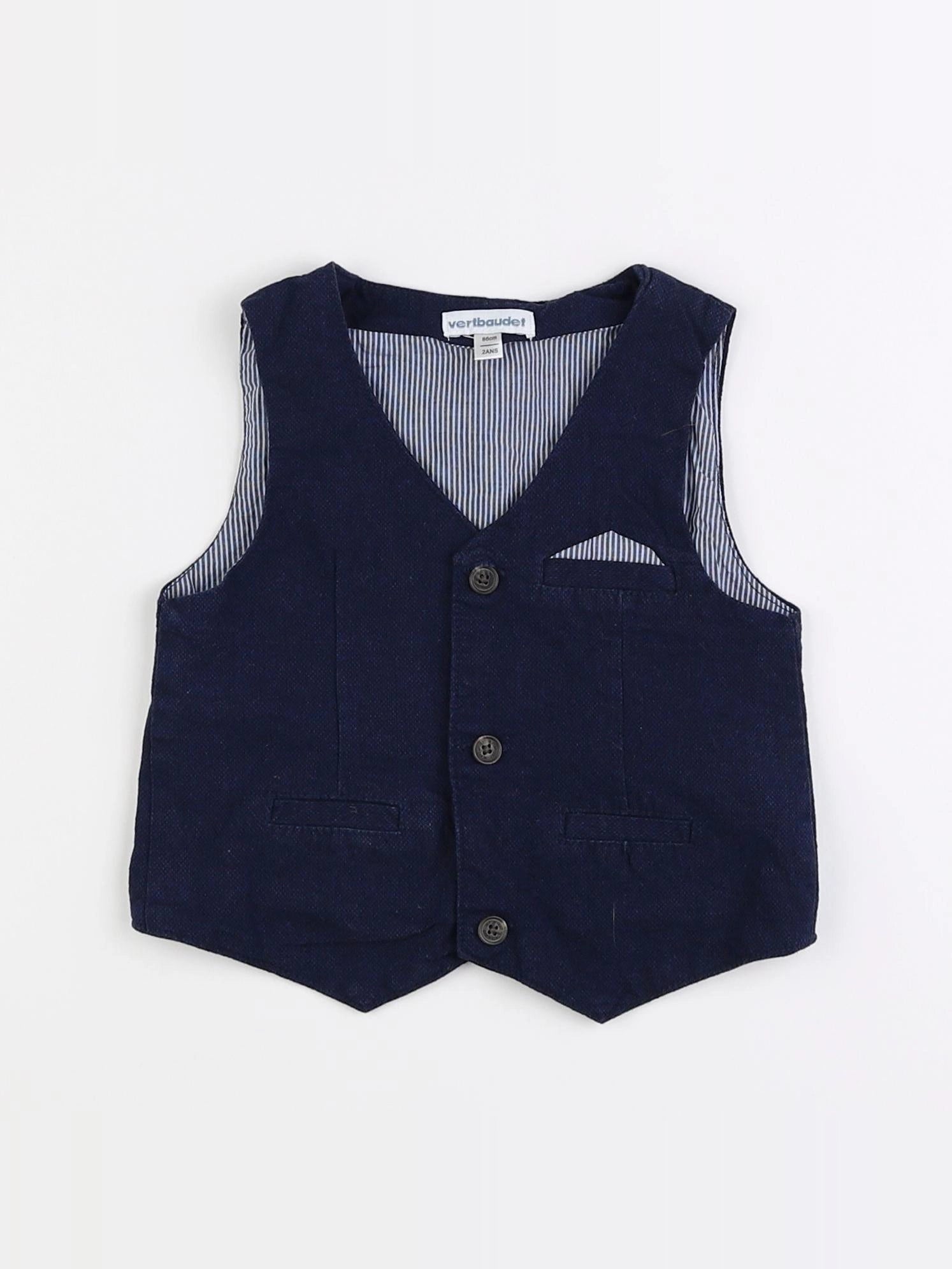 Vertbaudet - gilet bleu - 2 ans