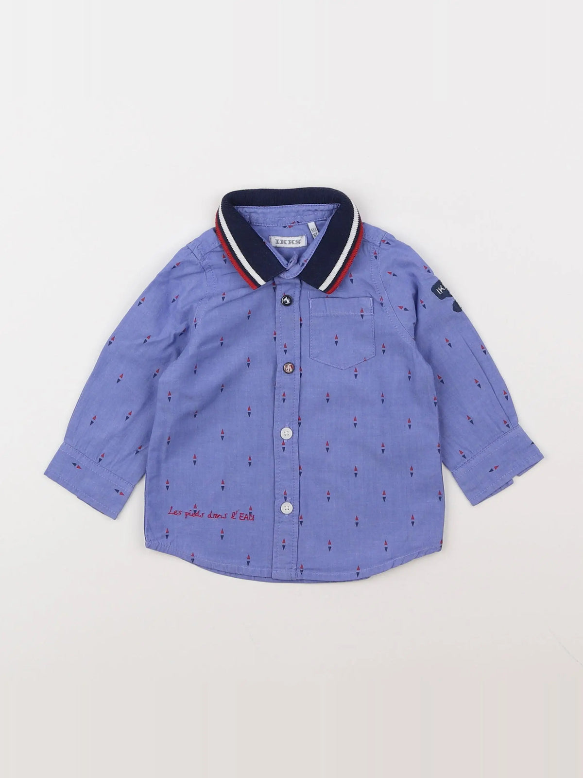 IKKS - chemise bleu - 6 mois
