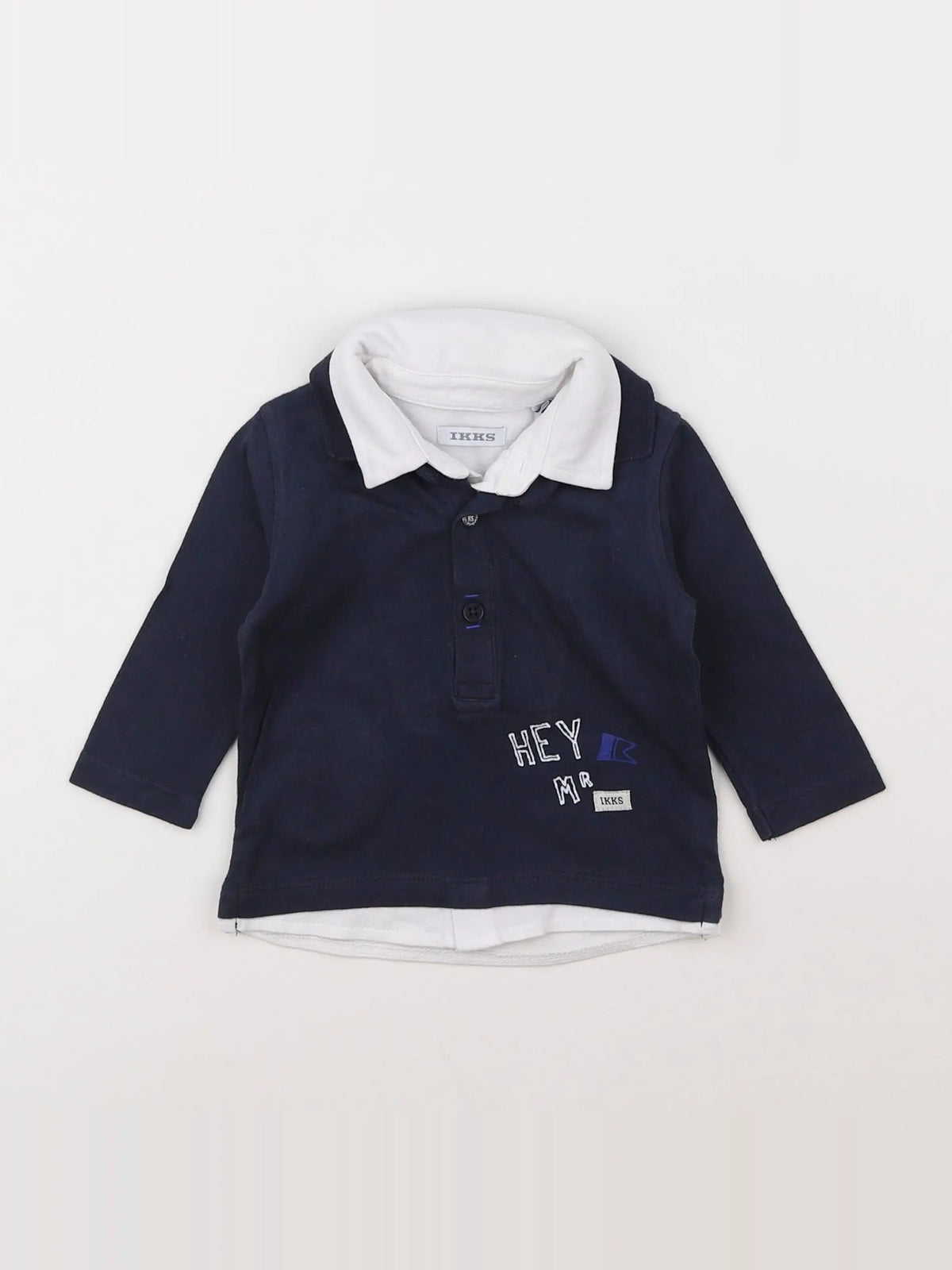 IKKS - polo bleu - 3 mois