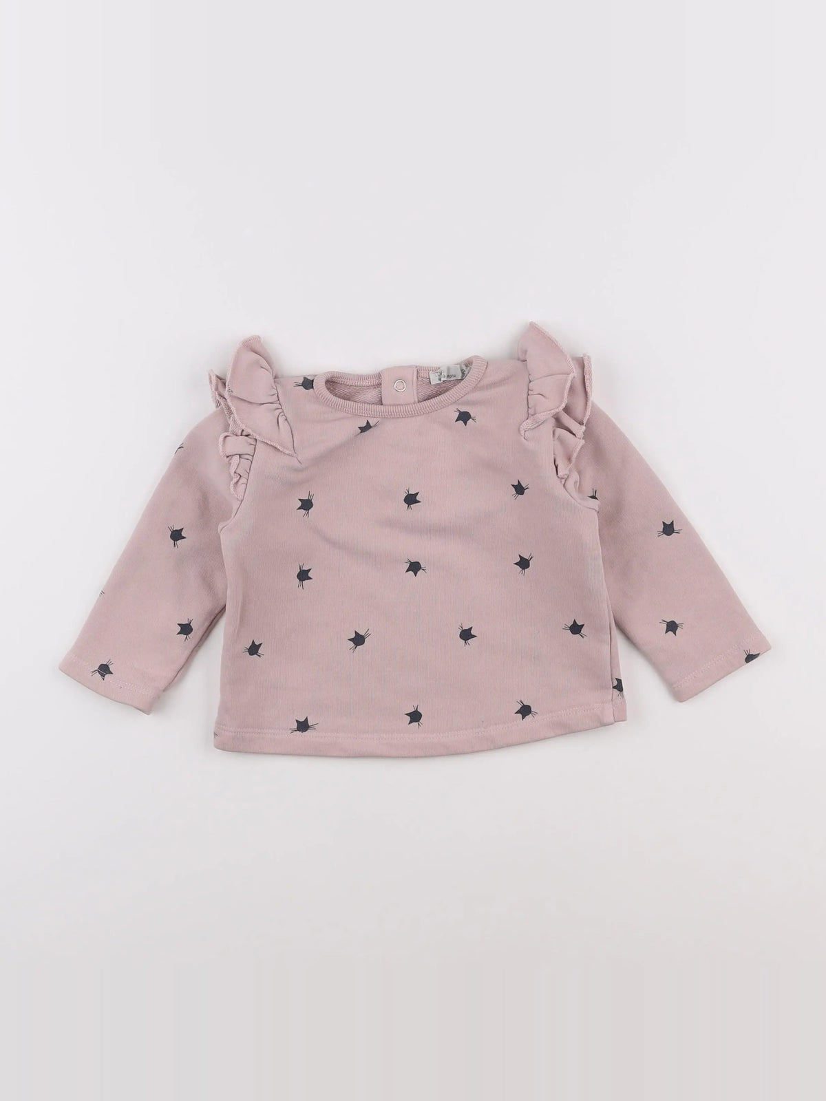 Little Cigogne - sweat rose - 12 mois