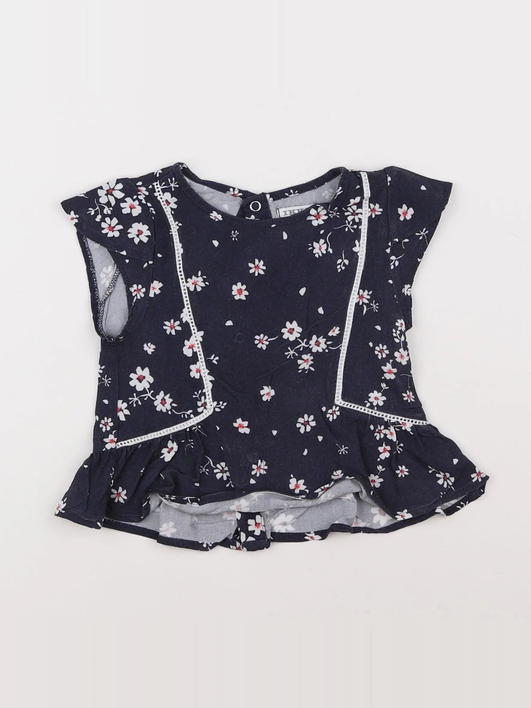 IKKS - blouse bleu - 18 mois