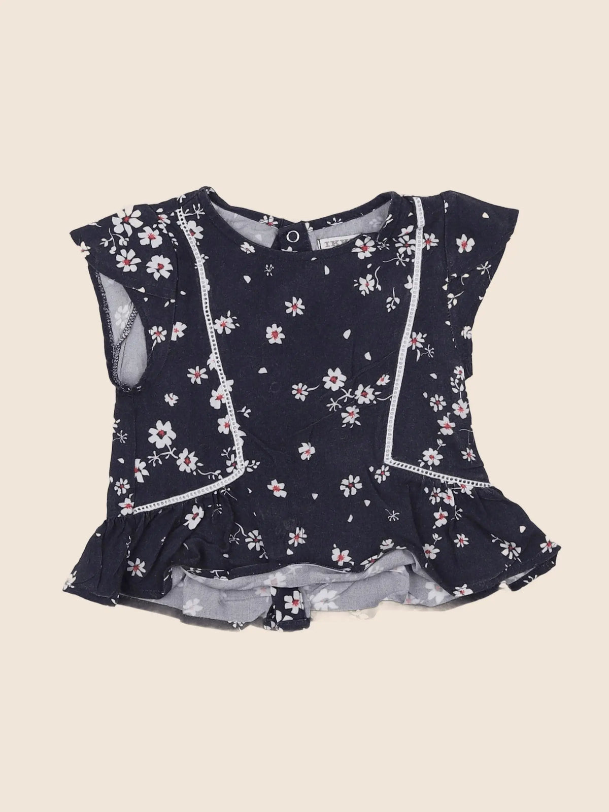 IKKS - blouse bleu - 18 mois