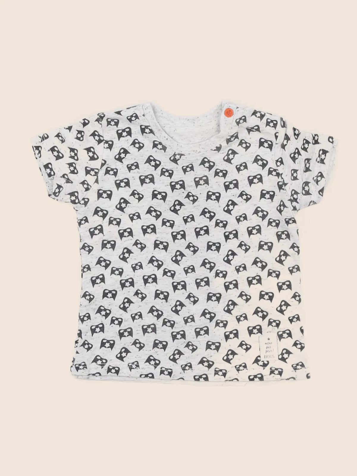 IKKS - tee-shirt réversible gris - 12 mois