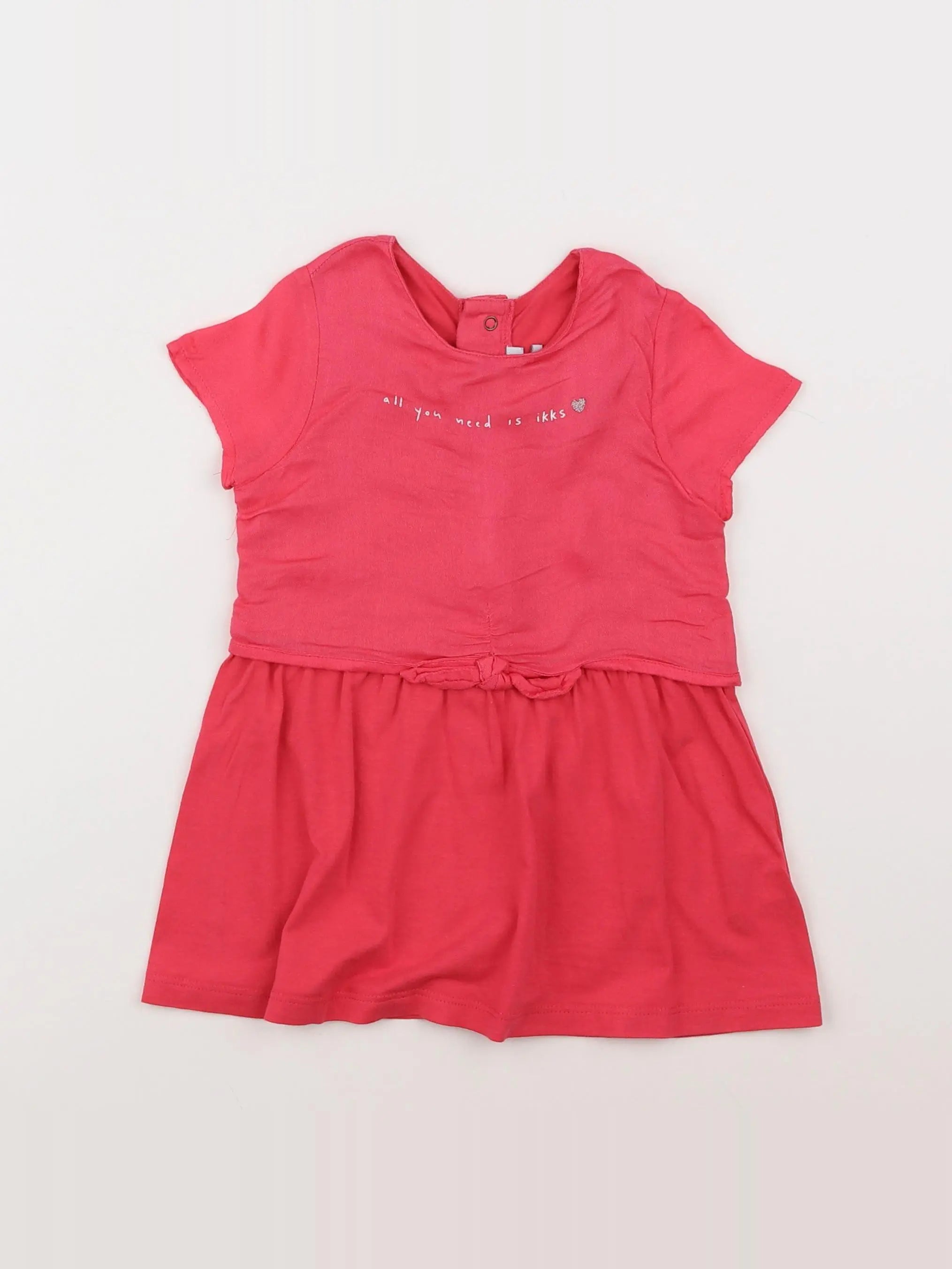 IKKS - robe rose - 12 mois