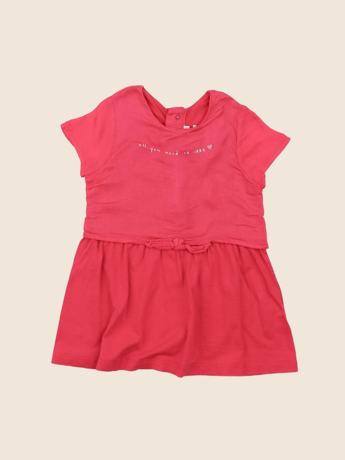 IKKS - robe rose - 12 mois