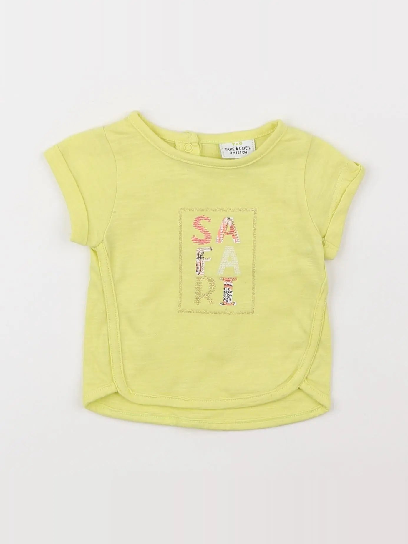 Tape à l'oeil - tee-shirt jaune - 3 mois