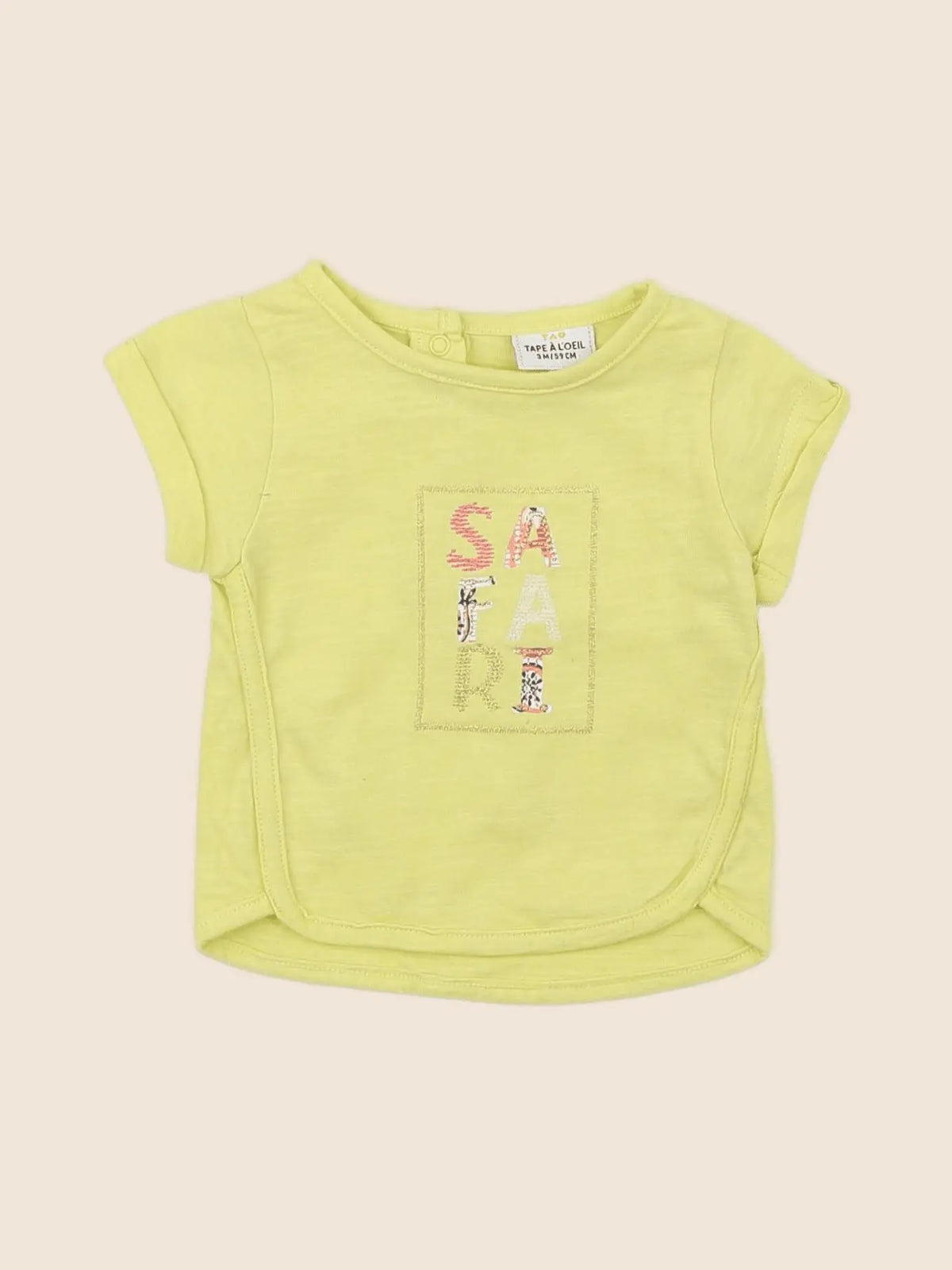 Tape à l'oeil - tee-shirt jaune - 3 mois