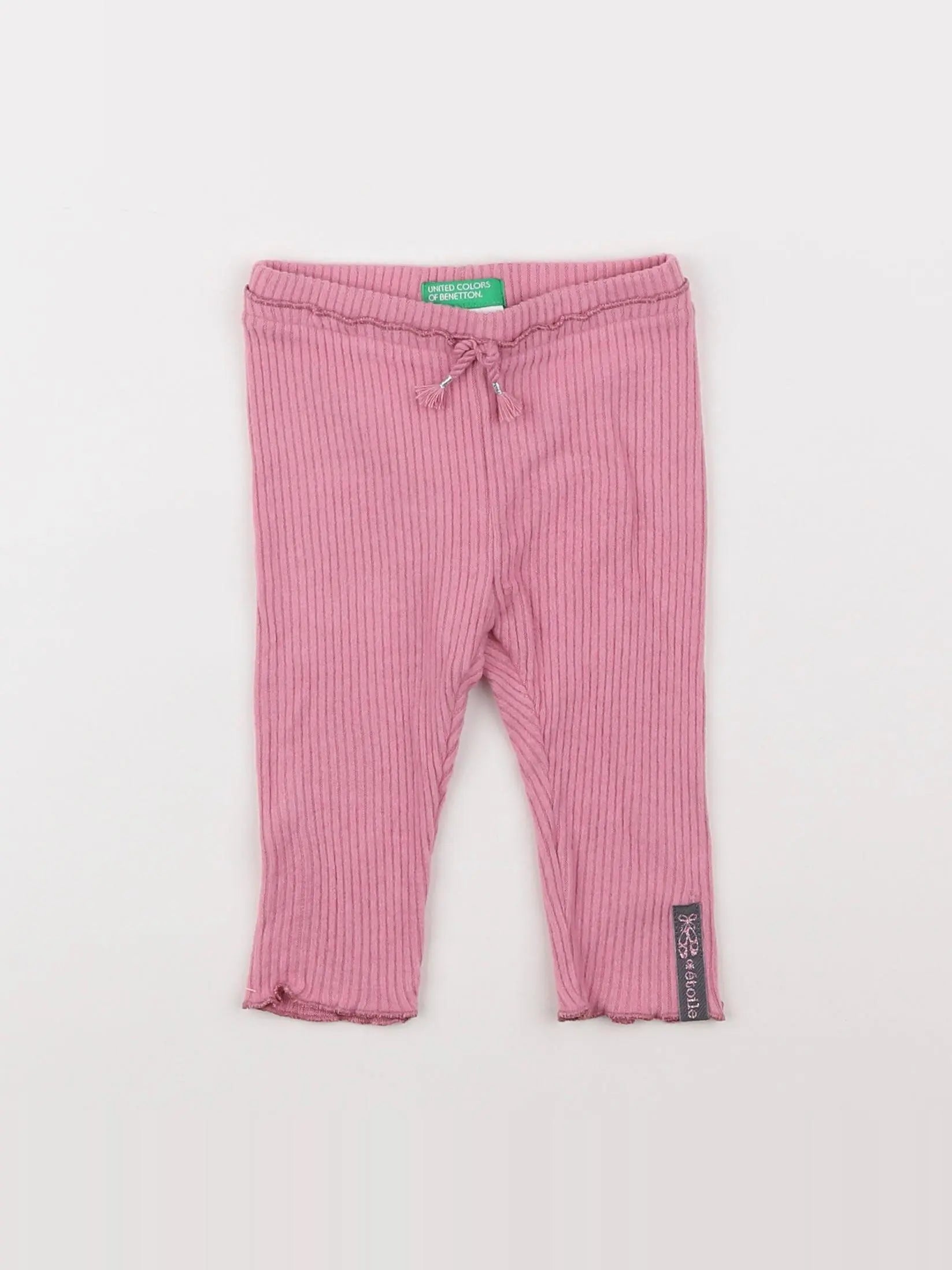 Benetton - legging rose - 6/9 mois