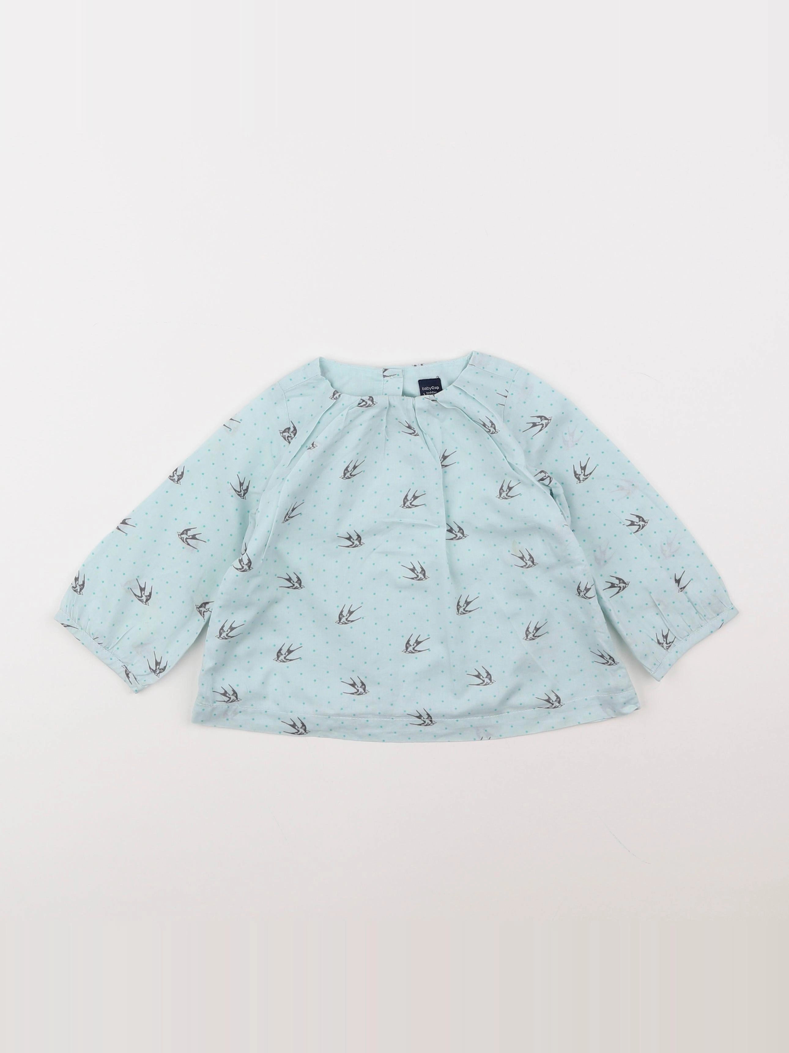 GAP - blouse bleu - 18 mois à 2 ans