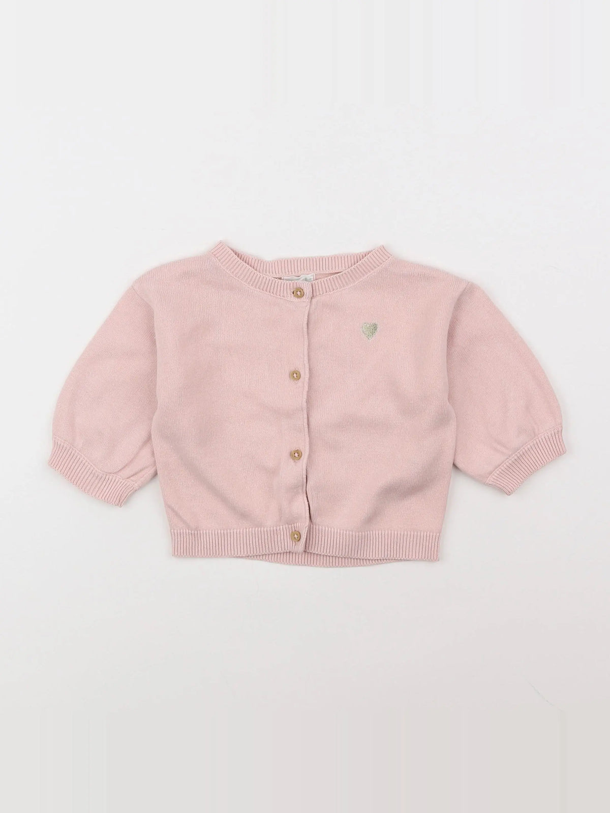 Vertbaudet - gilet rose - 6 mois
