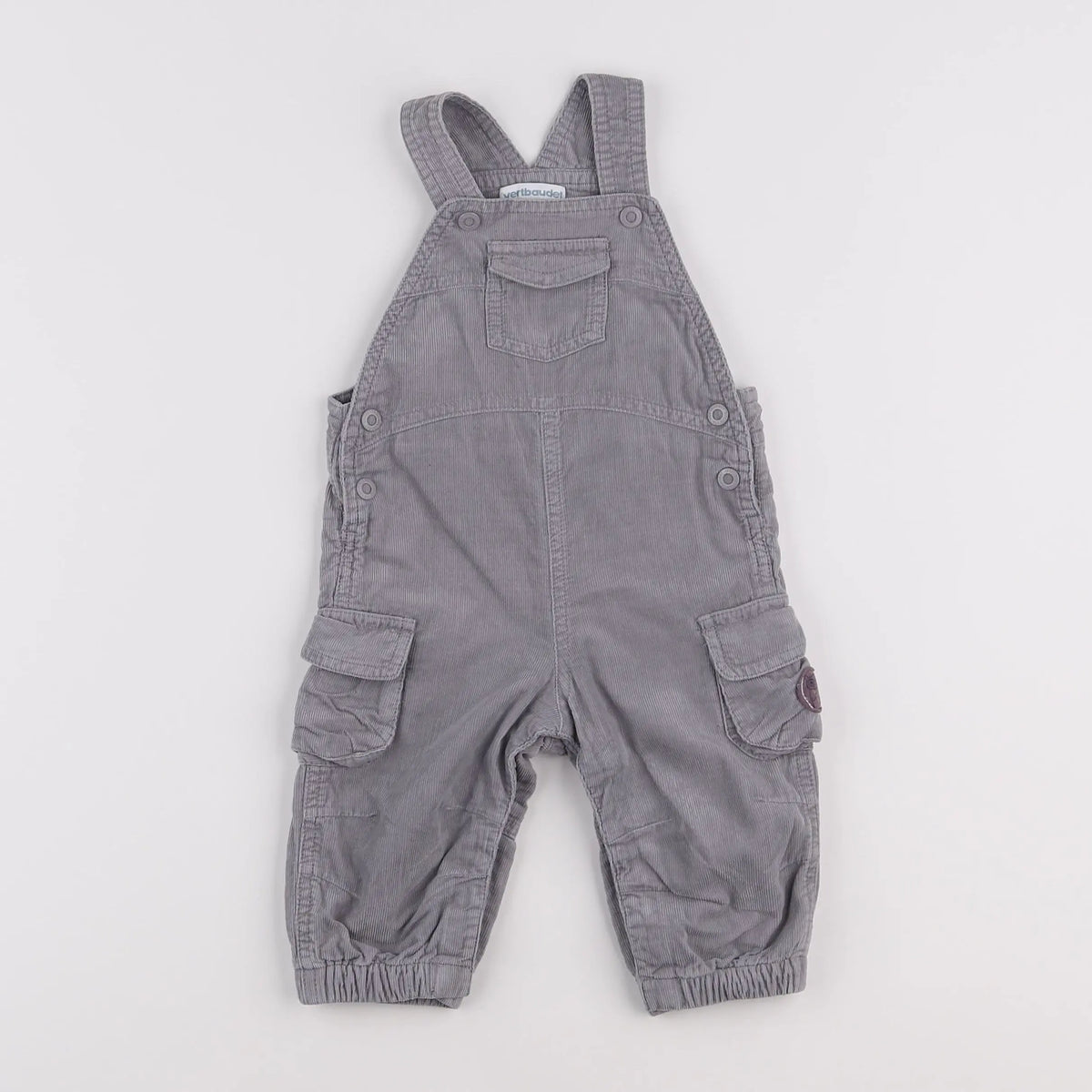 Vertbaudet - salopette gris - 6 mois