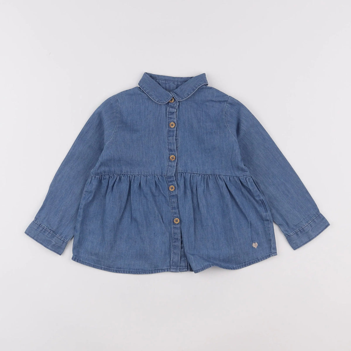 Vertbaudet - chemise bleu - 2 ans
