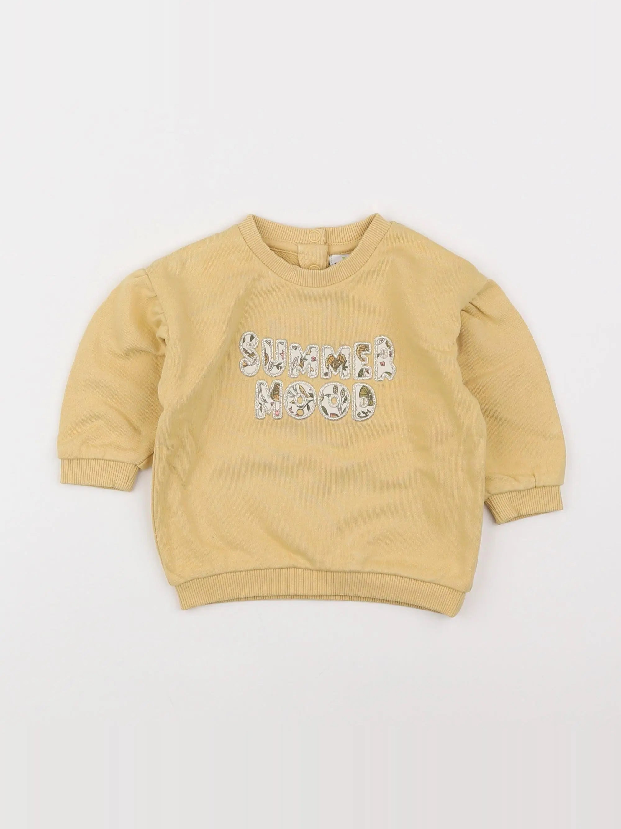 Tape à l'oeil - sweat jaune - 6 mois