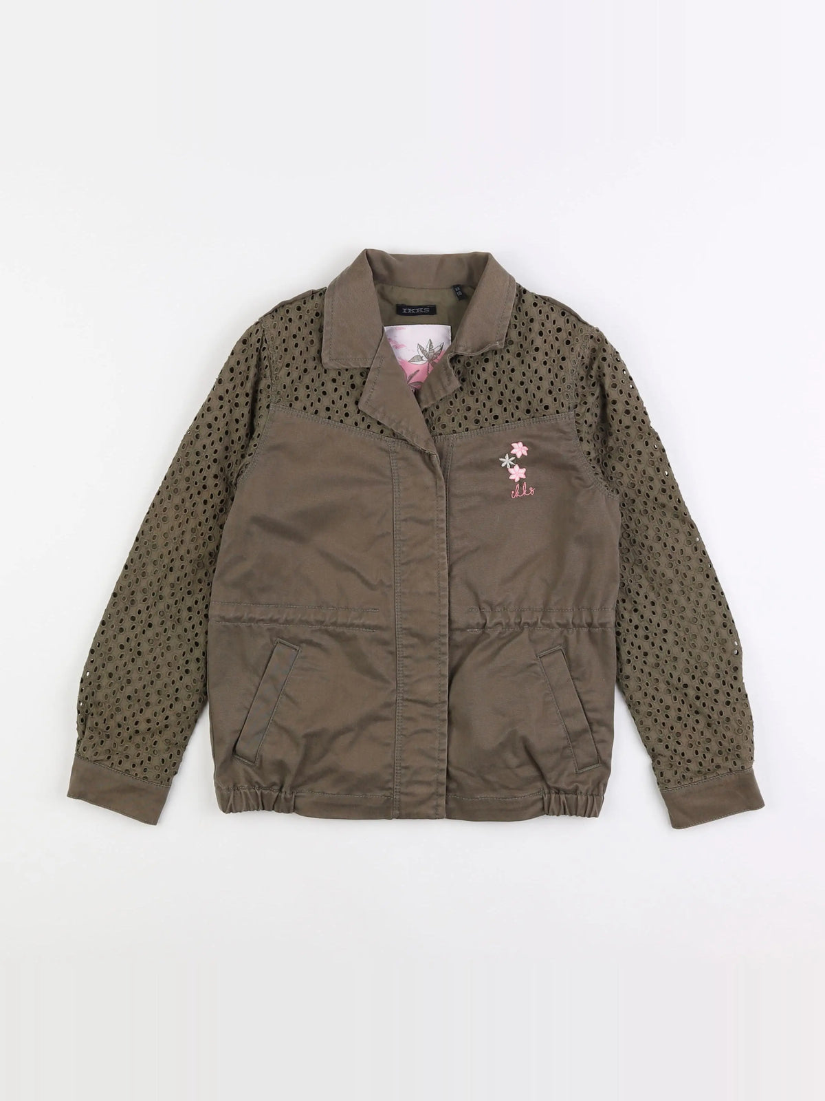 IKKS - veste imprimé au dos, doublé vert - 6 ans