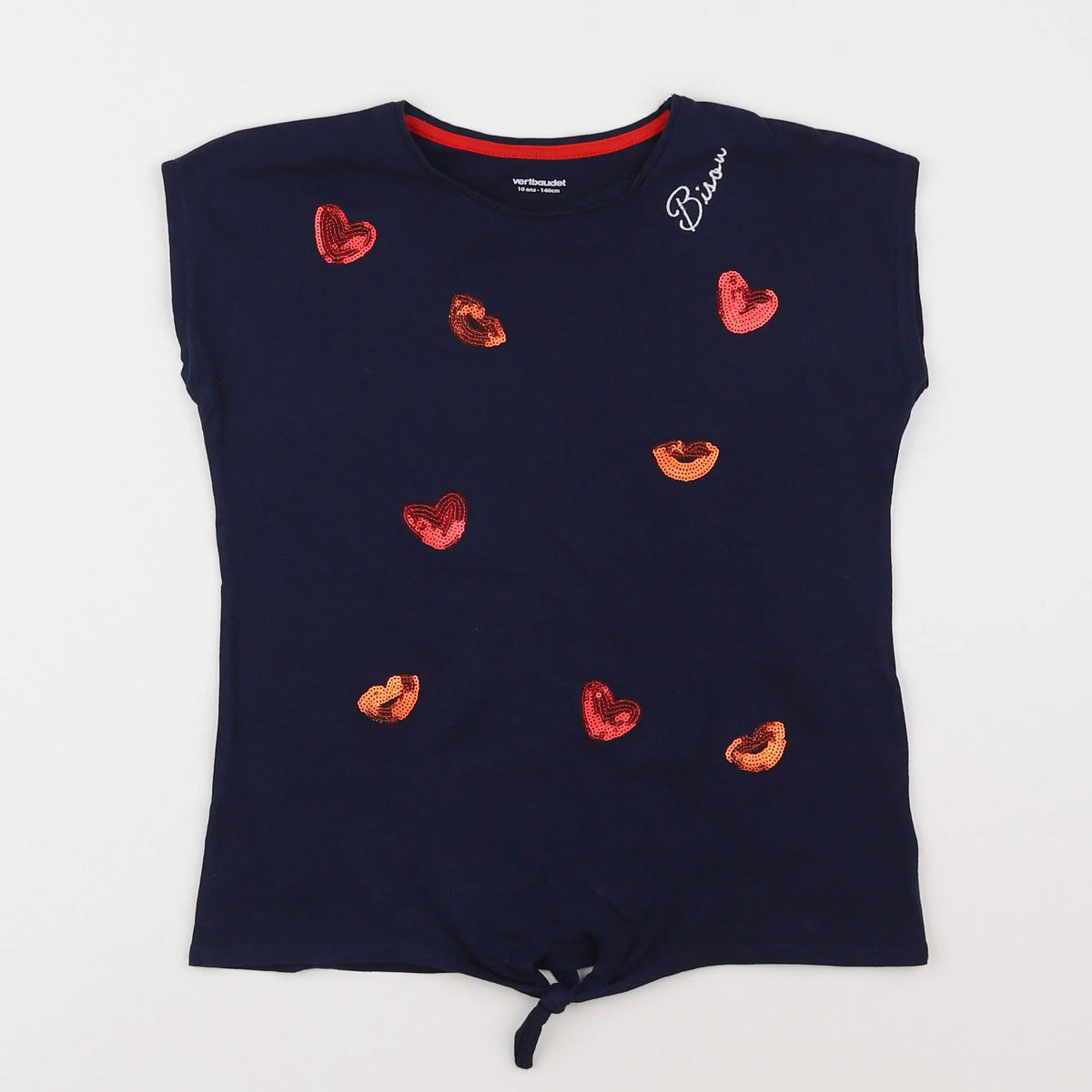 Vertbaudet - tee-shirt bleu - 10 ans