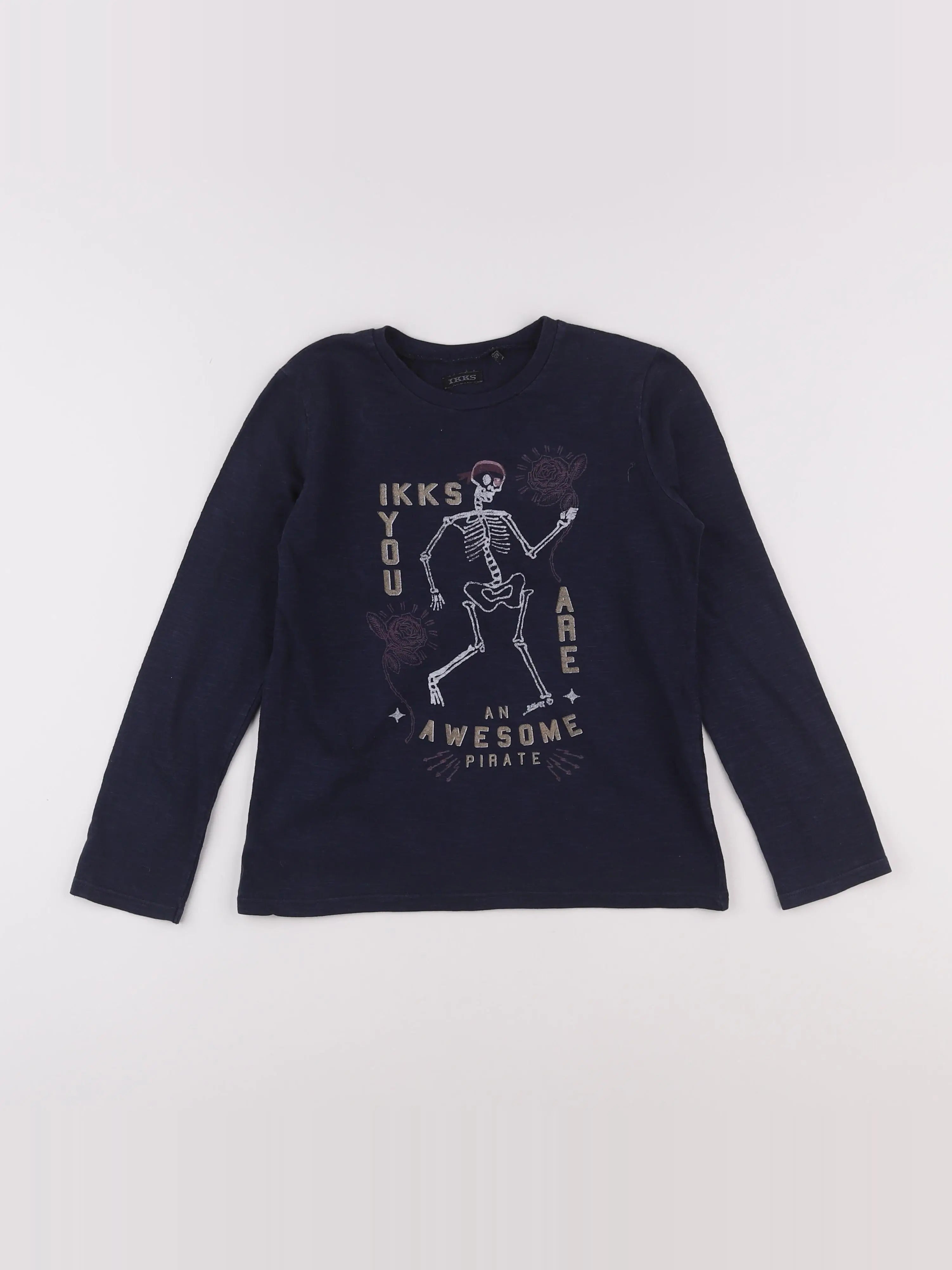 IKKS - tee-shirt bleu - 8 ans