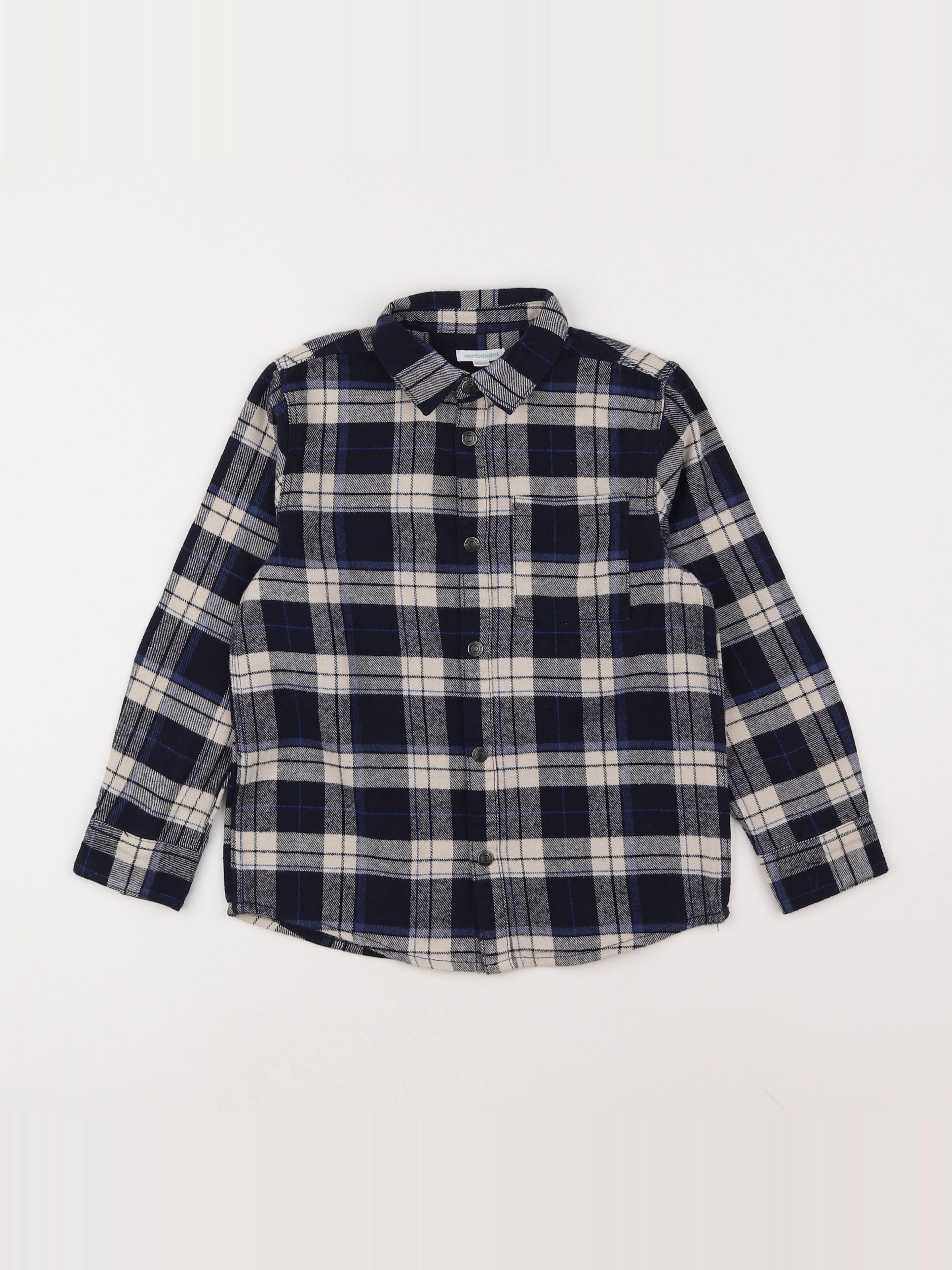 Vertbaudet - chemise blanc, bleu - 8 ans