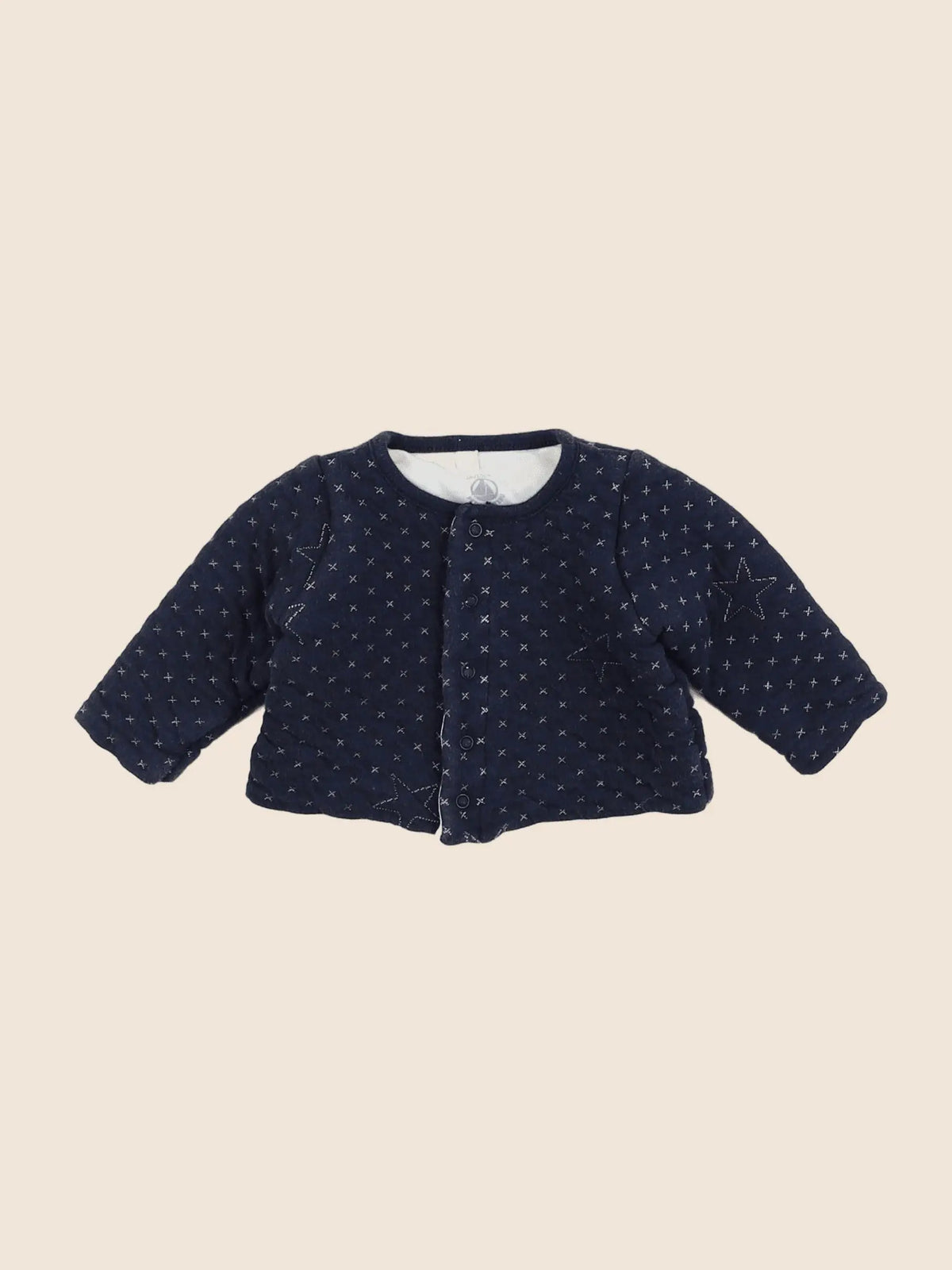 Petit Bateau - sweat bleu - 3 mois