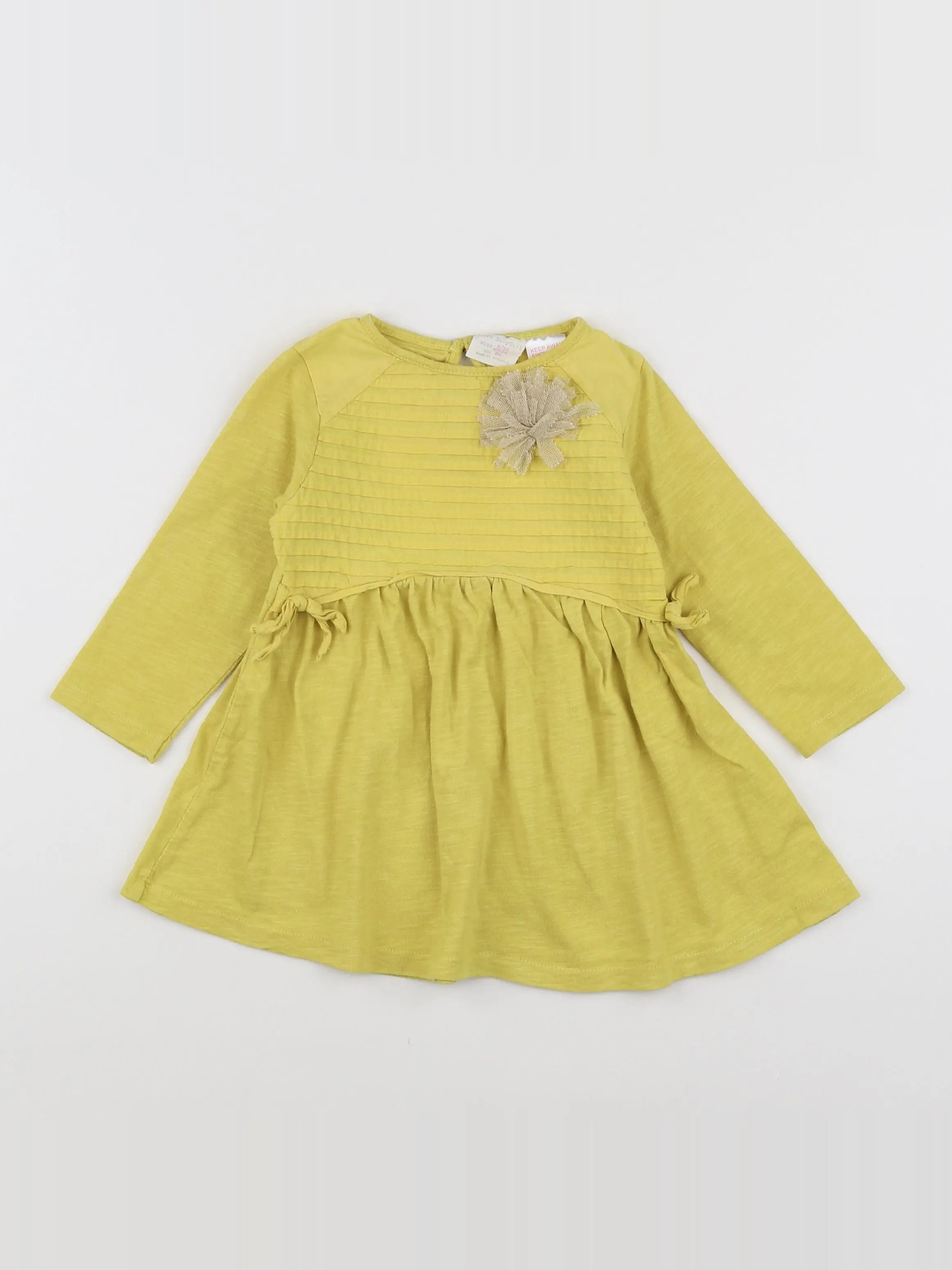 Zara - robe jaune - 9/12 mois
