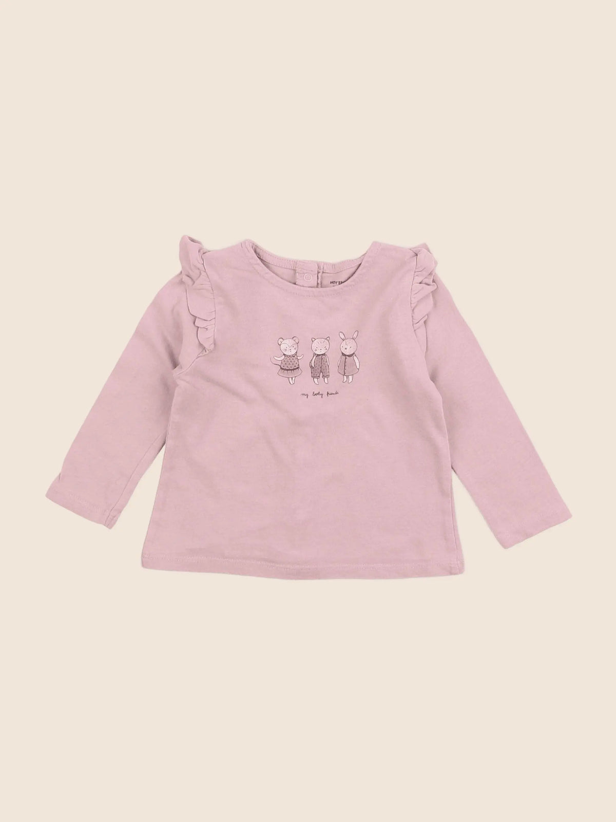 Vertbaudet - tee-shirt rose - 9 mois