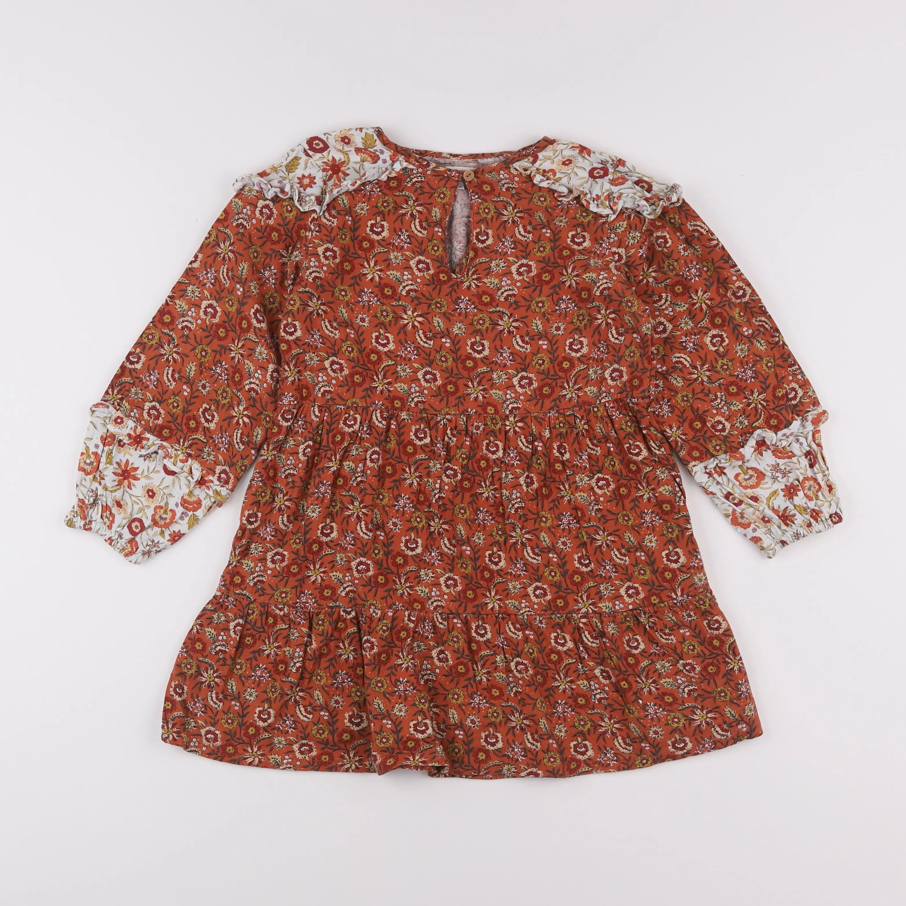 Vertbaudet - robe marron - 6 ans