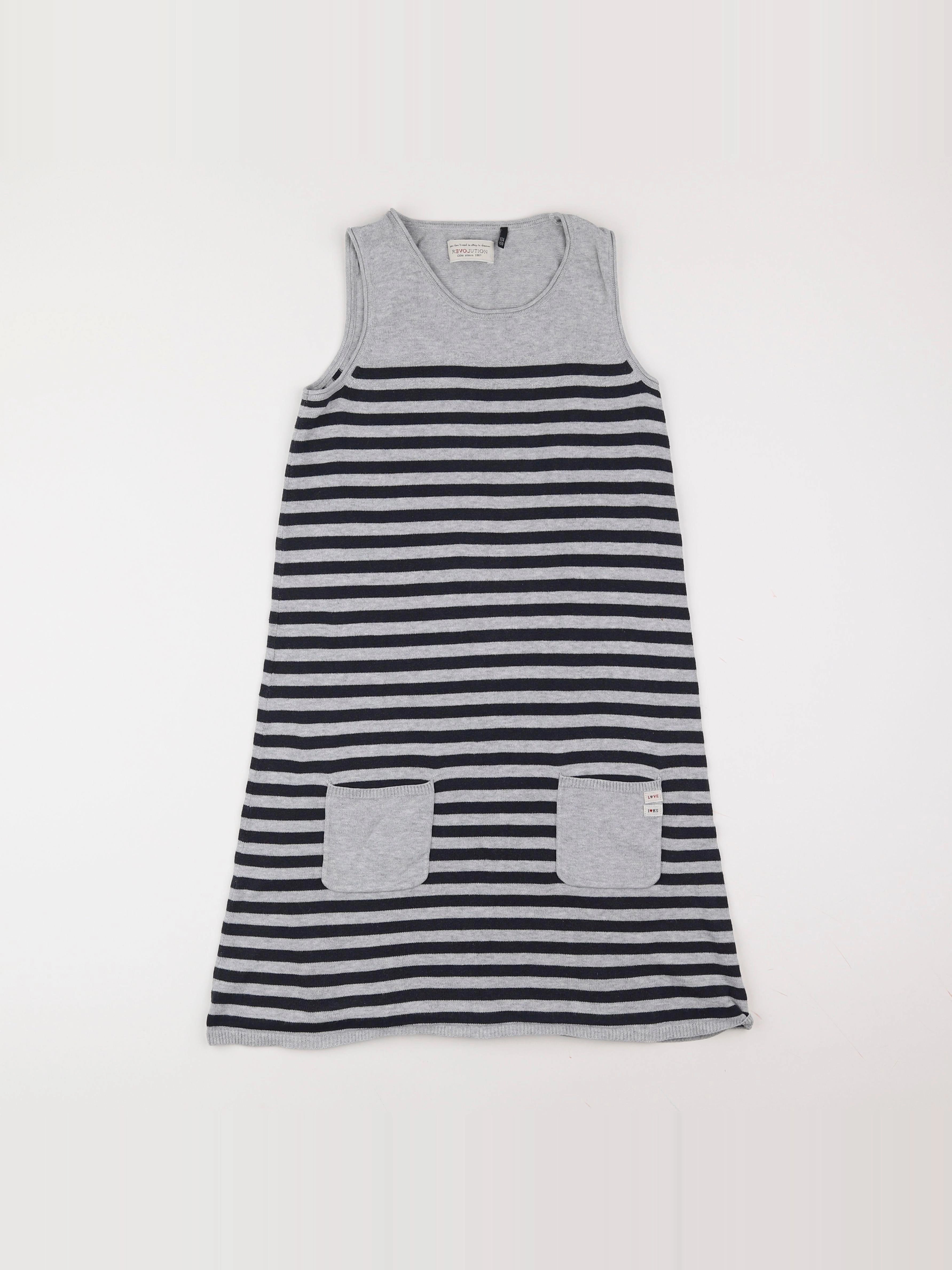 IKKS - robe gris, noir - 12 ans