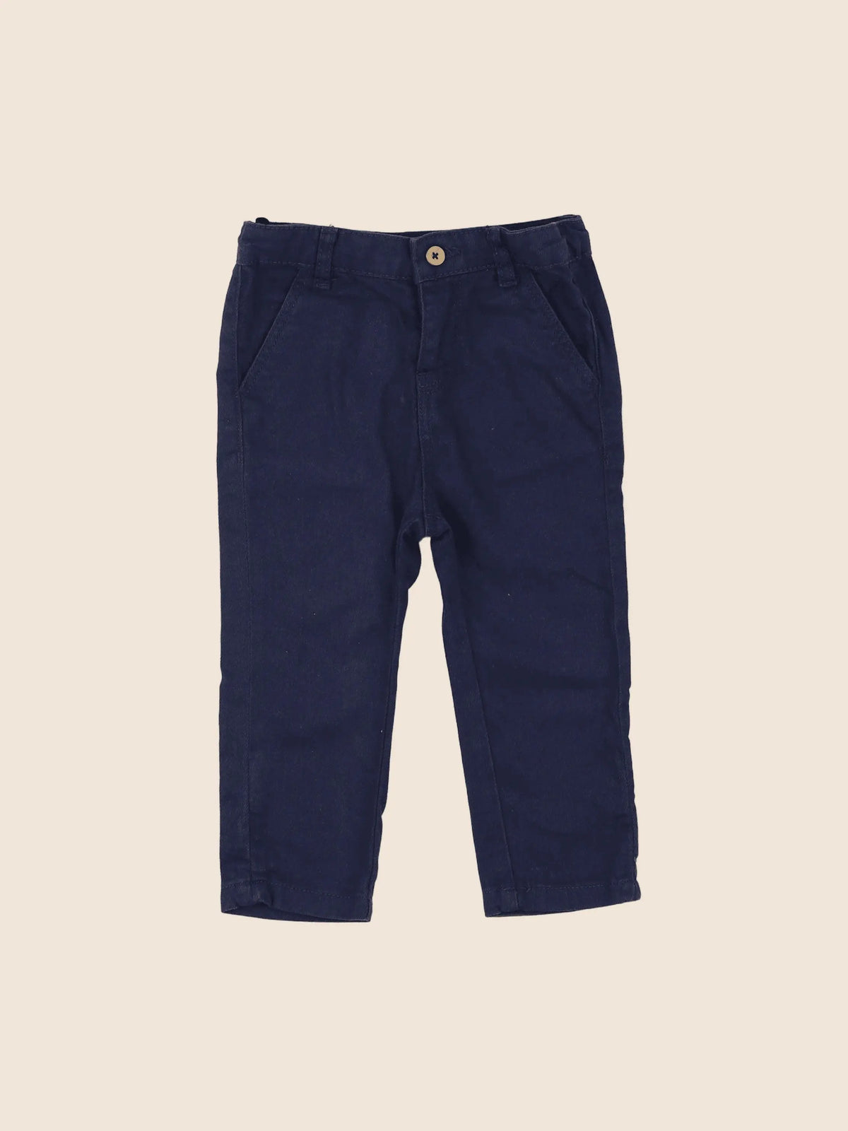 Vertbaudet - pantalon bleu - 12 mois