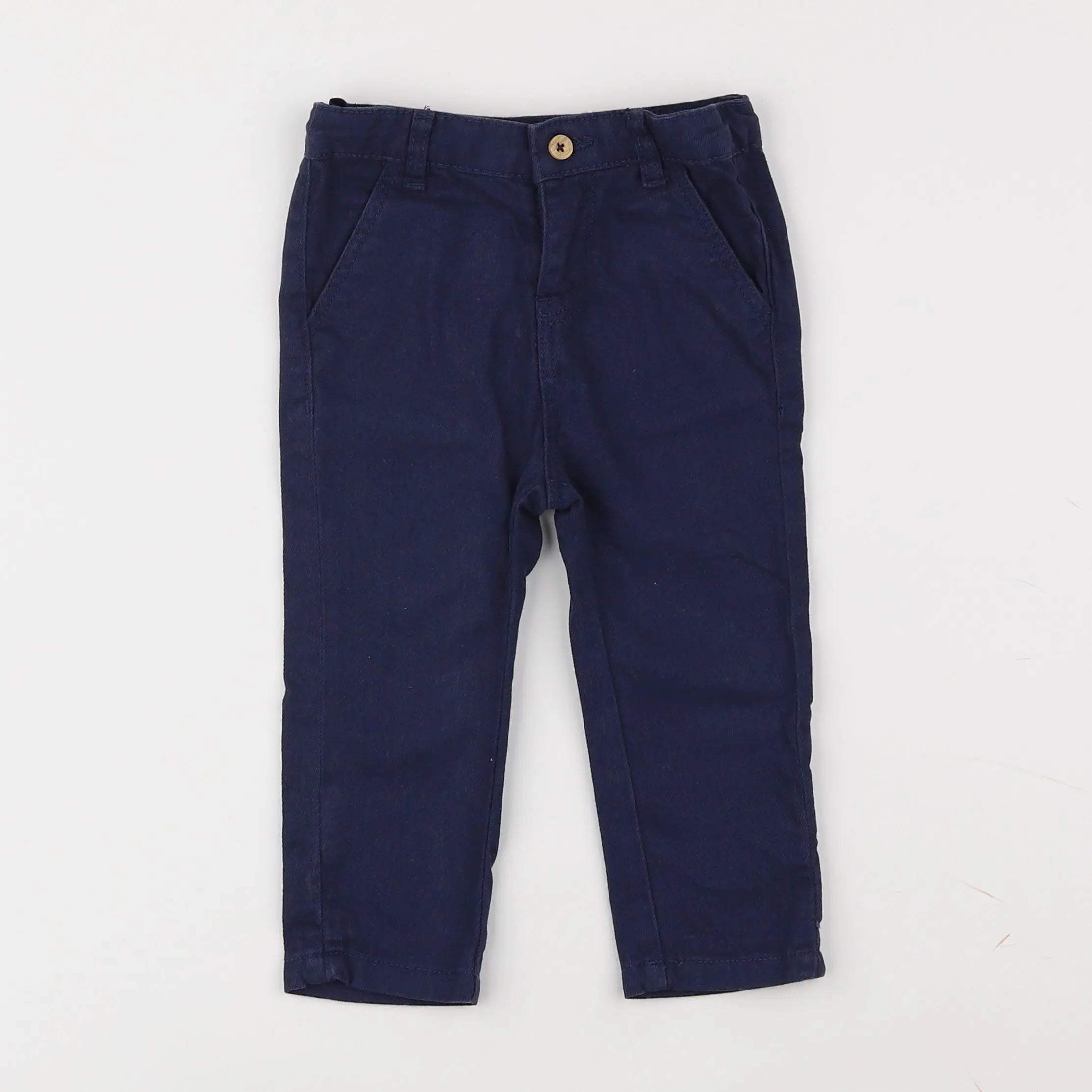 Vertbaudet - pantalon bleu - 12 mois