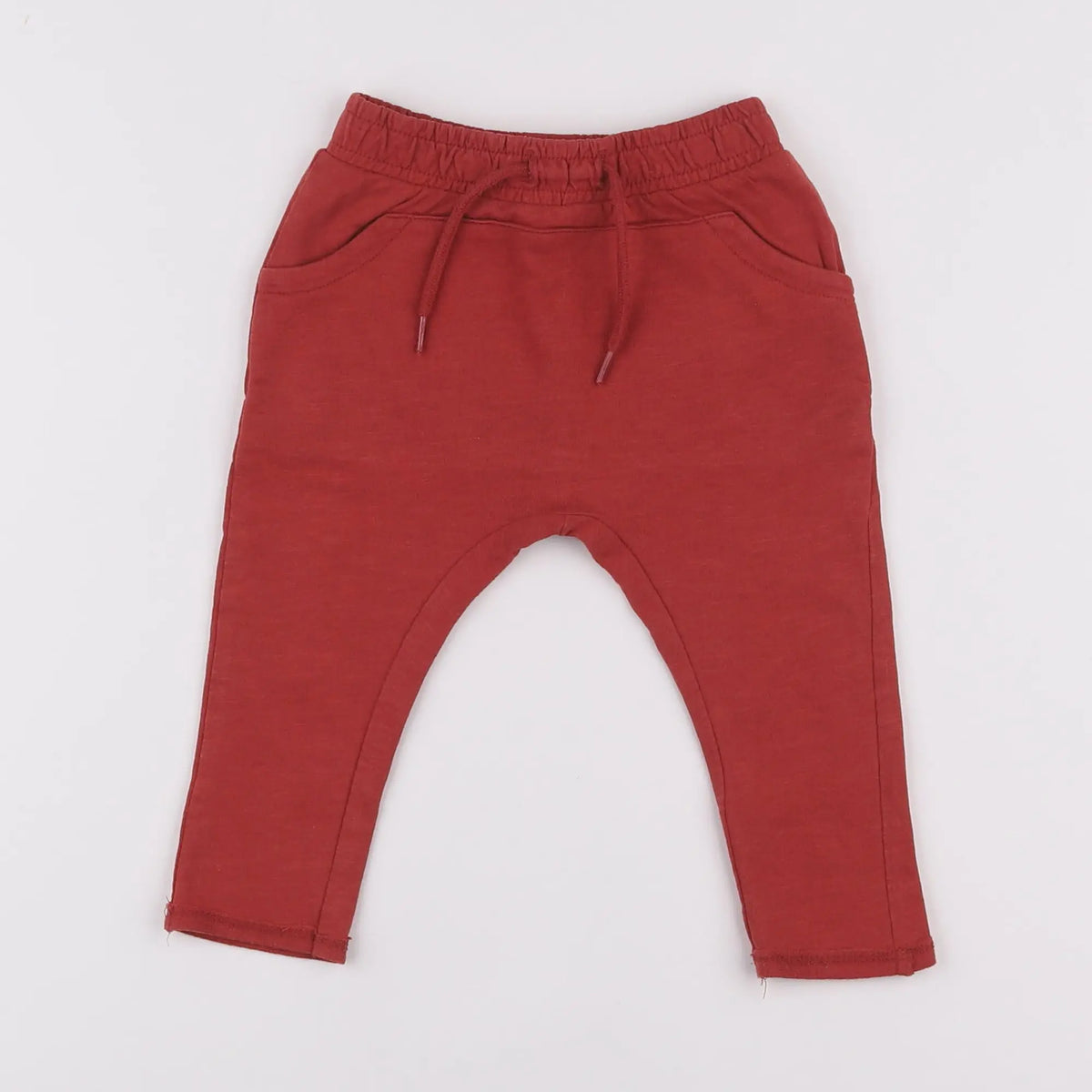 Vertbaudet - pantalon rouge - 9 mois
