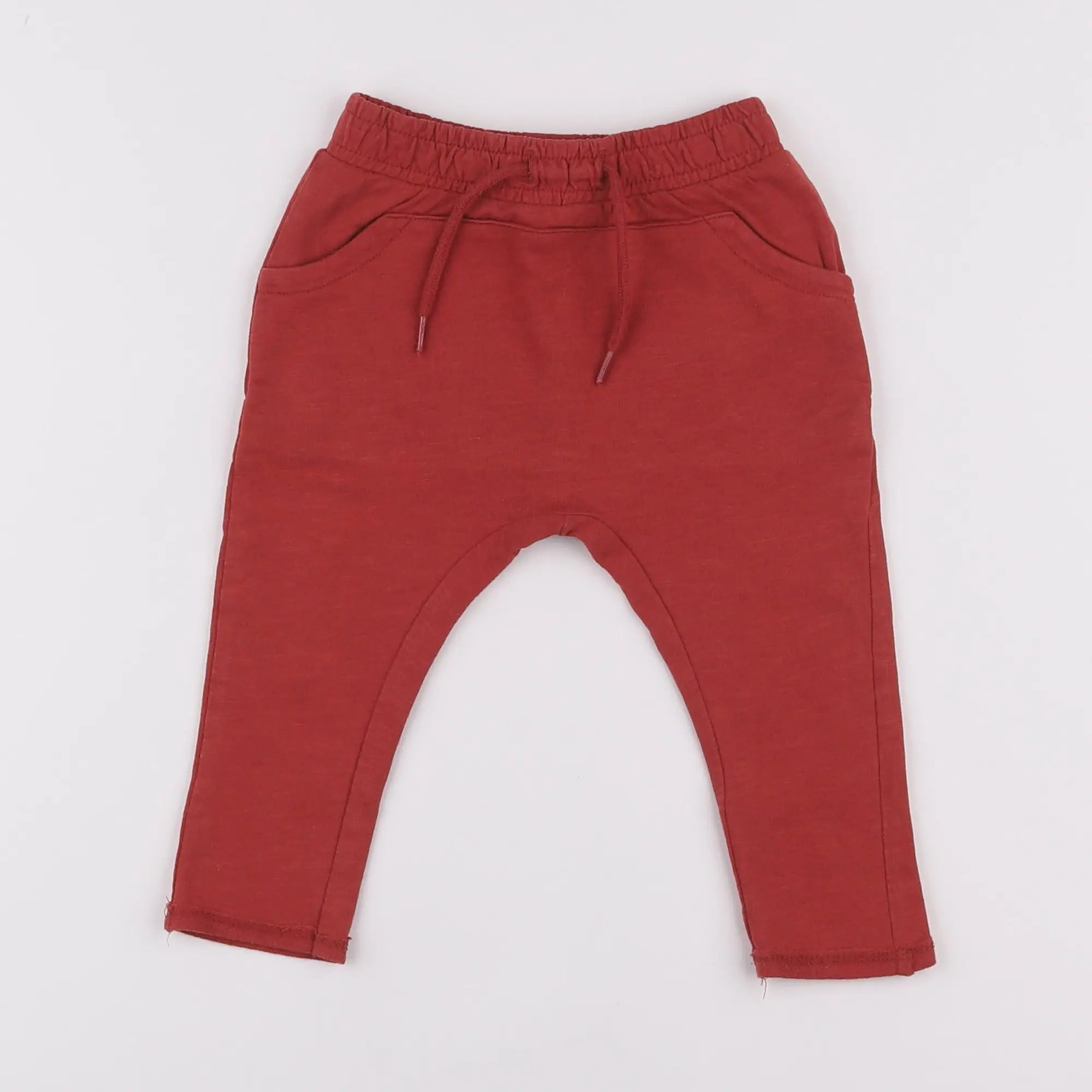 Vertbaudet - pantalon rouge - 9 mois