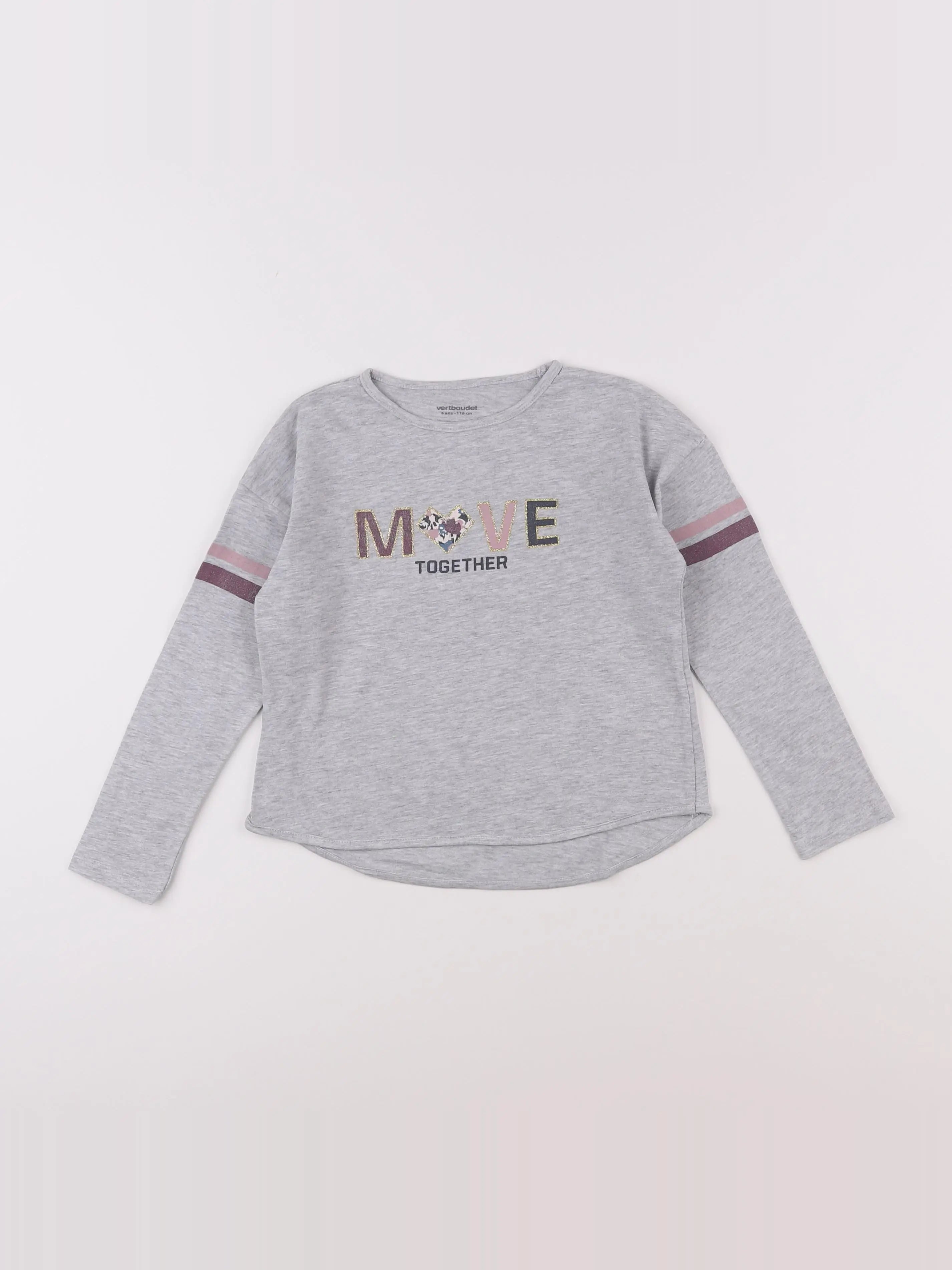 Vertbaudet - tee-shirt gris - 6 ans