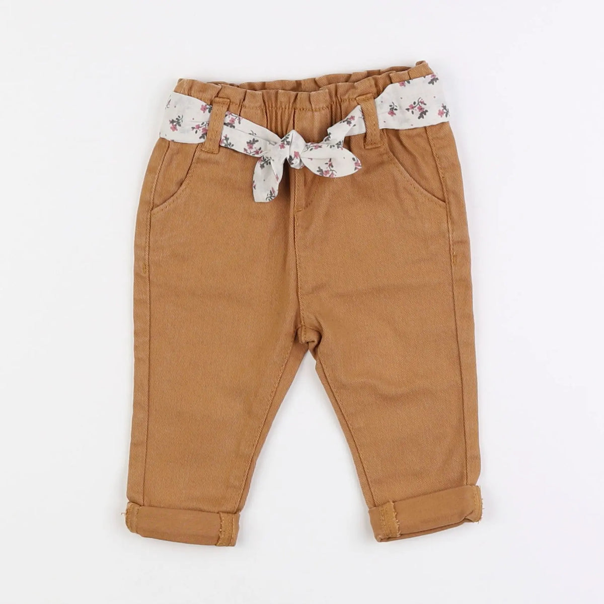 Vertbaudet - jean marron - 9 mois